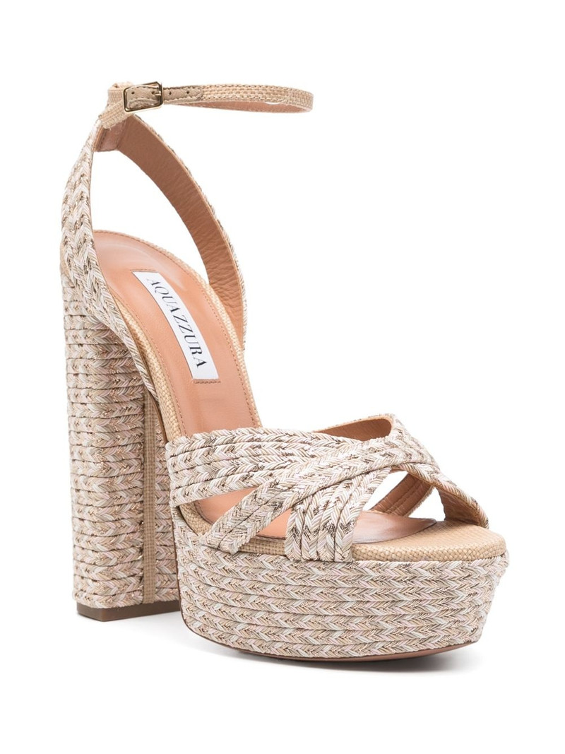 AQUAZZURA 150mm braided sandals outlook