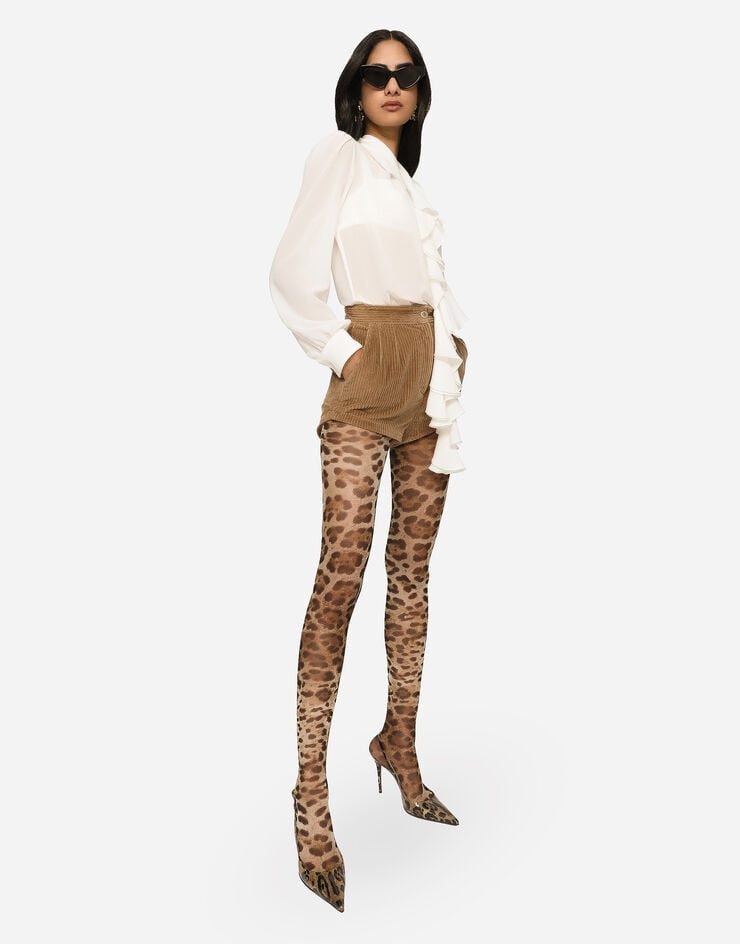 Georgette blouse with ruches - 5