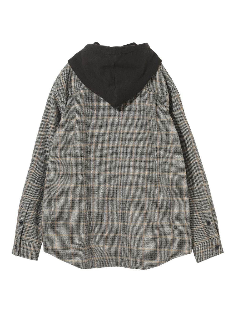 HOODED CHECKED SHIRT - 5
