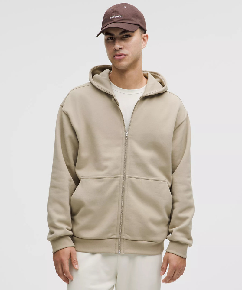무거운 무게 양털 가득 차있 지퍼 Hoodie 1