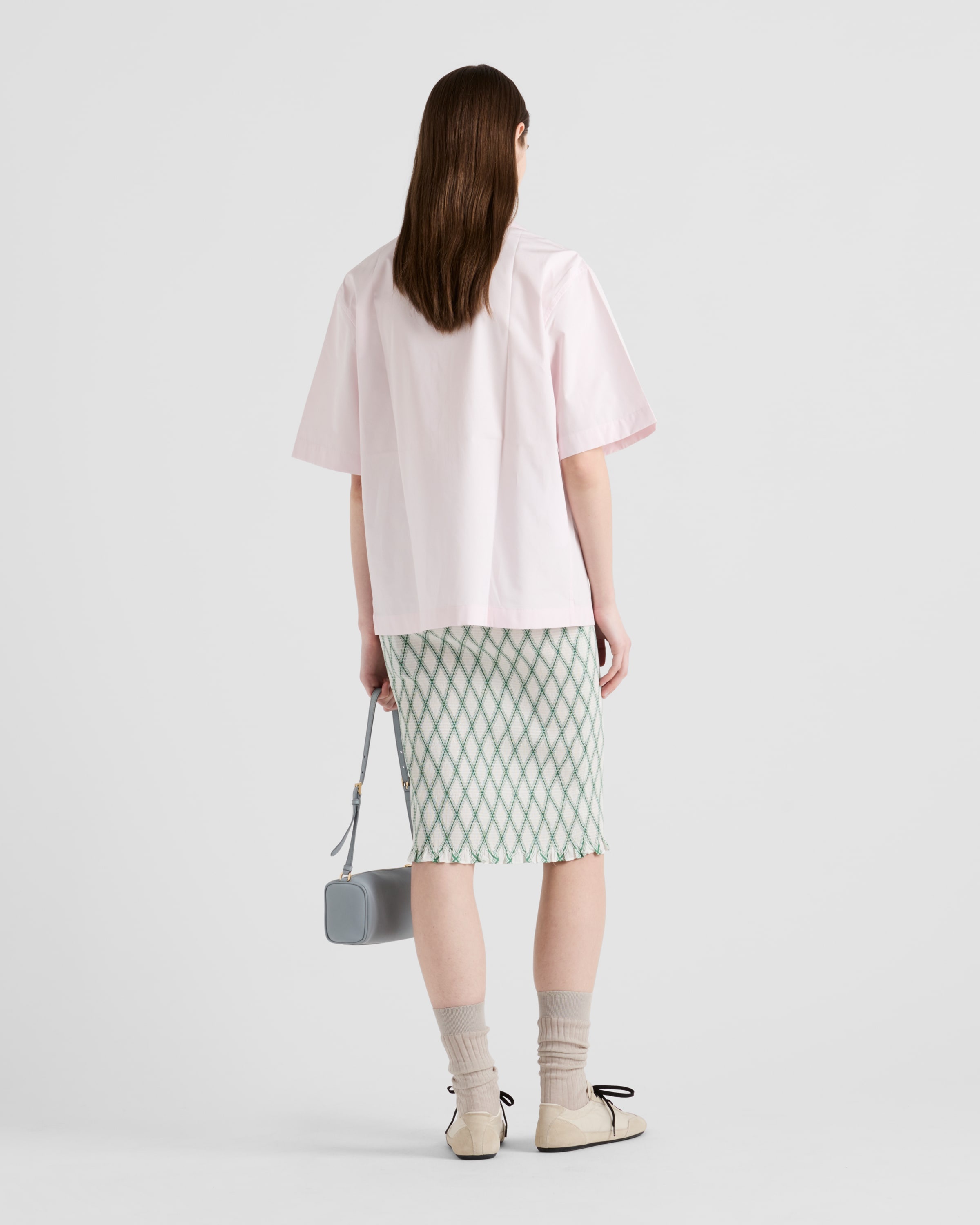 Cotton skirt with geometric pattern - 5