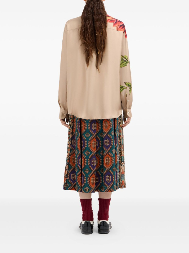 dahlia print silk shirt 3