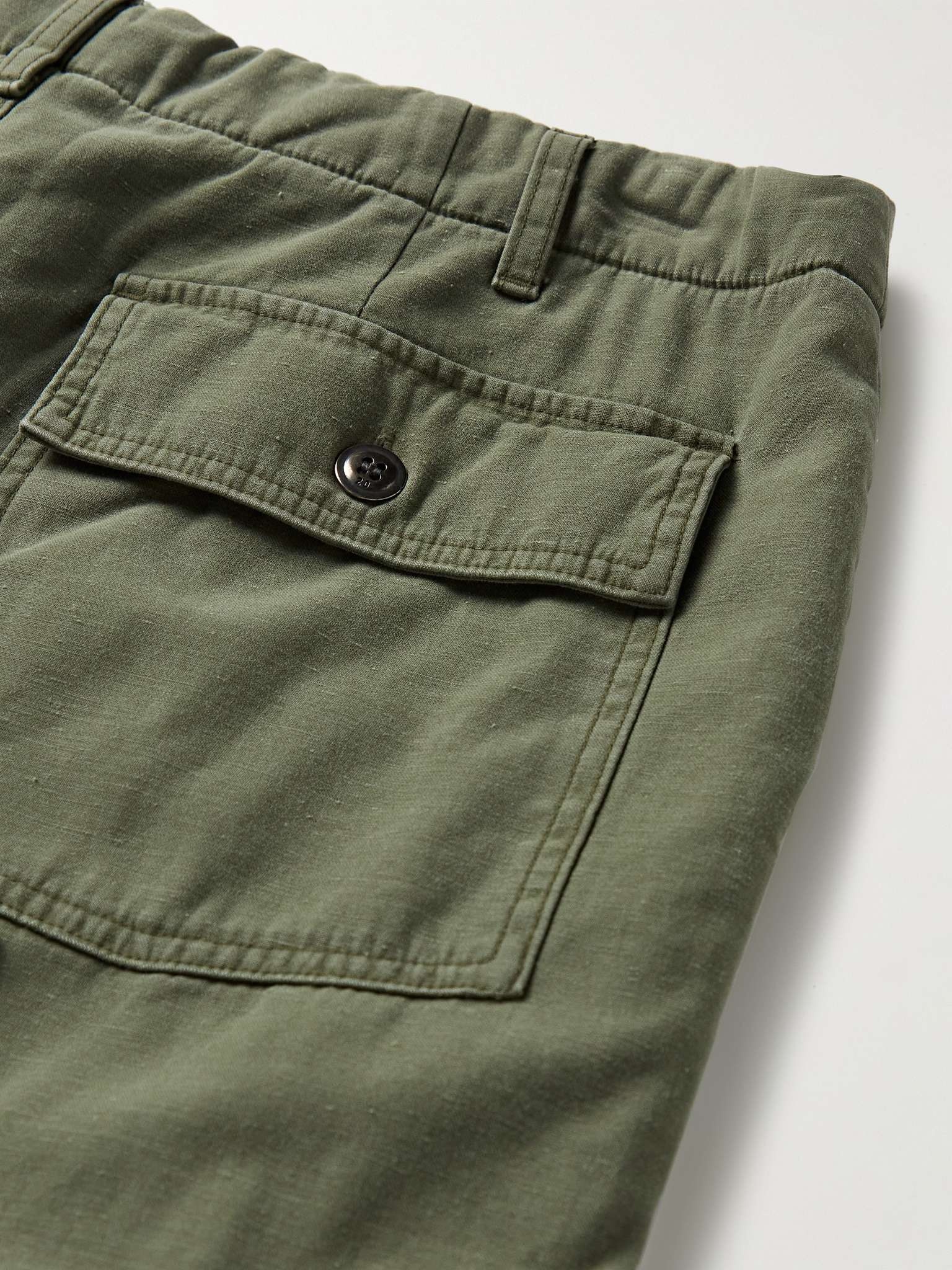 Baker 50/50 Tapered Jersey-Trimmed Frayed Cotton Sweatpants - 5