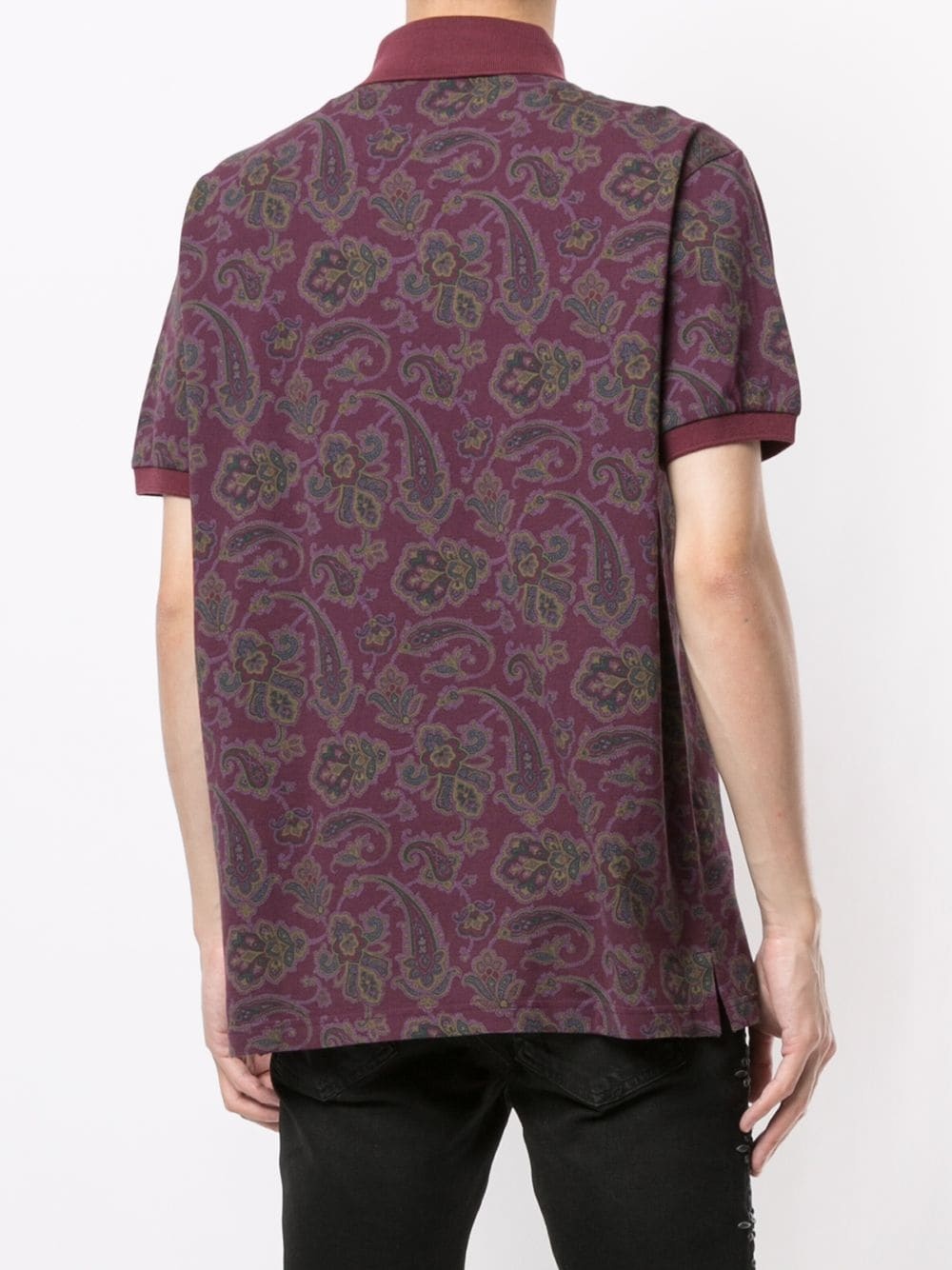 paisley-print cotton polo - 4