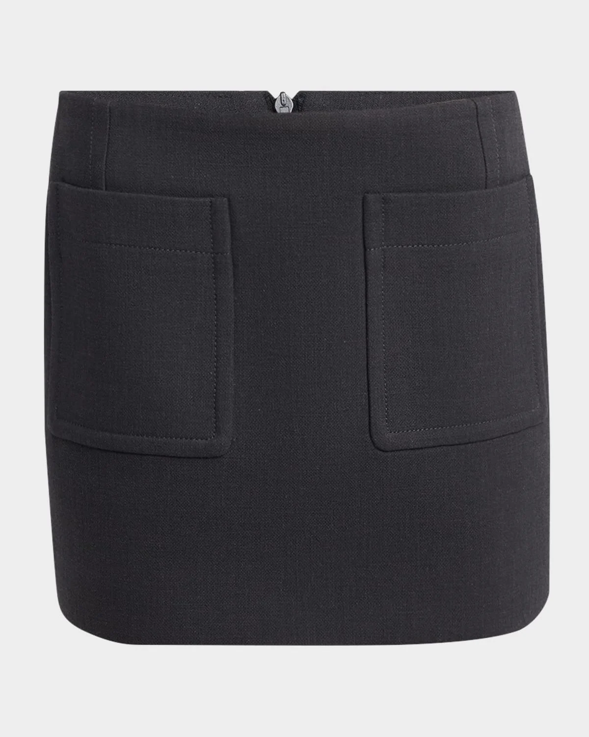 Pocket Light Structured Cotton Mini Skirt - 1