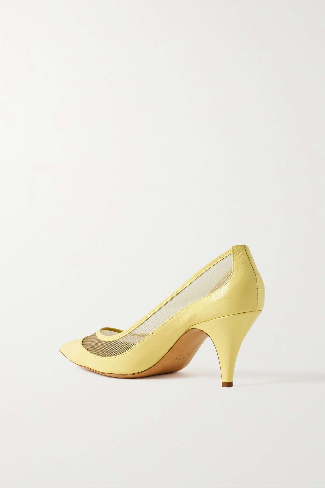 River Iconic mesh-trimmed leather pumps - 3