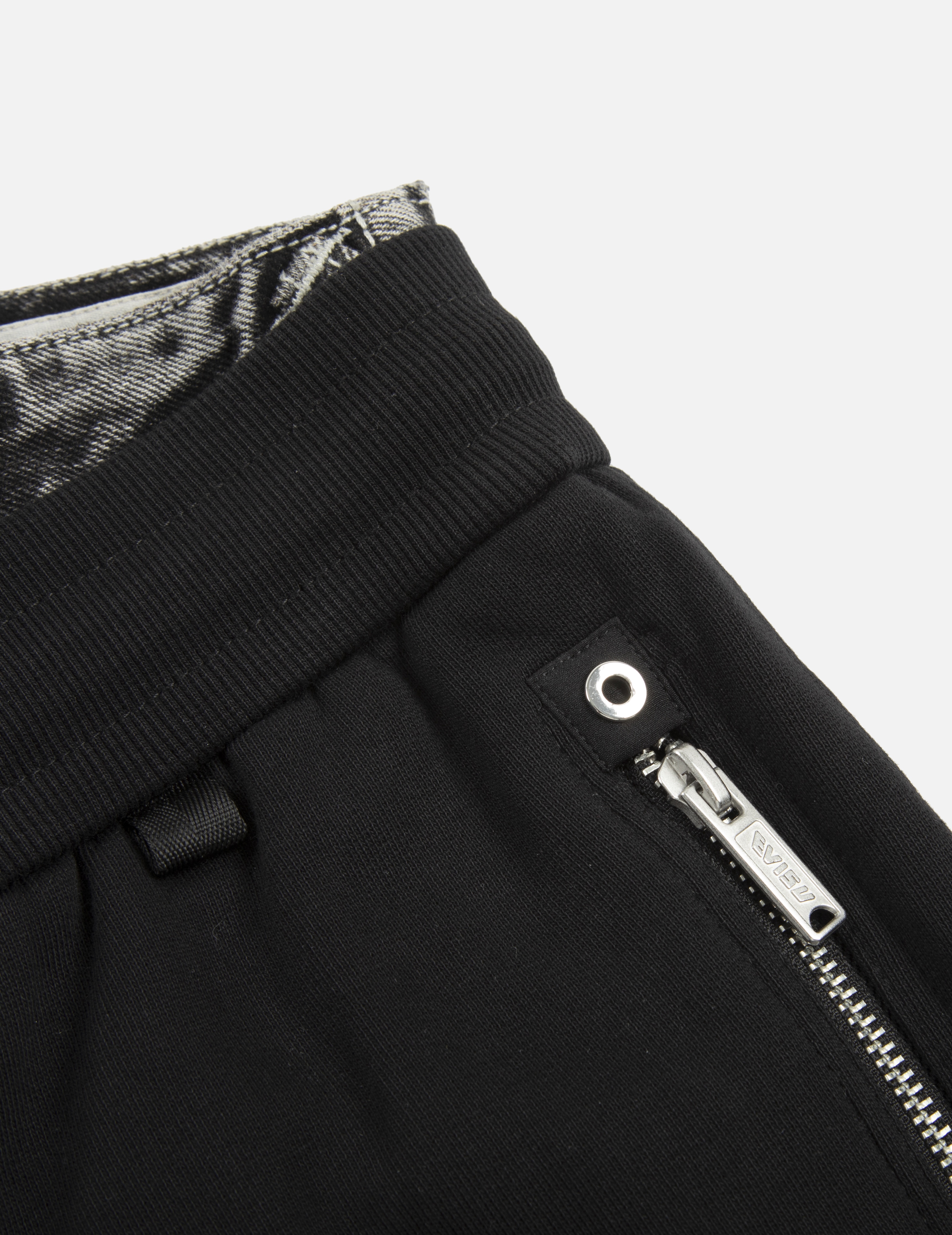 SEAGULL PRINT DOUBLE LAYER LOOSE FIT JEANS - 5