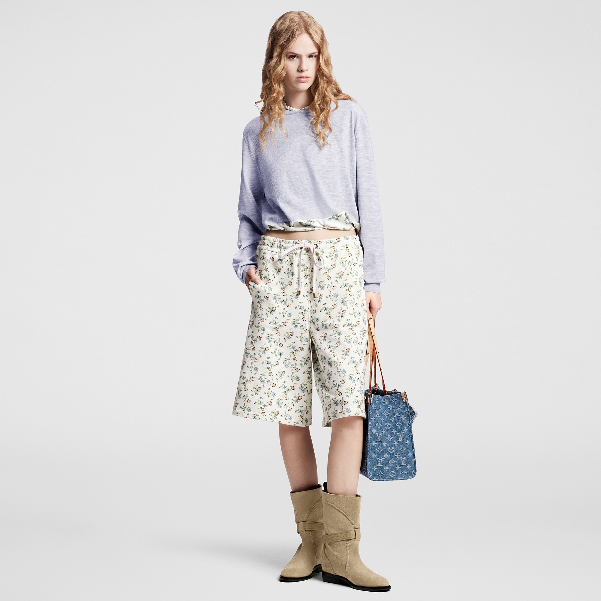 Floral Monogram Hem Sweater - 4