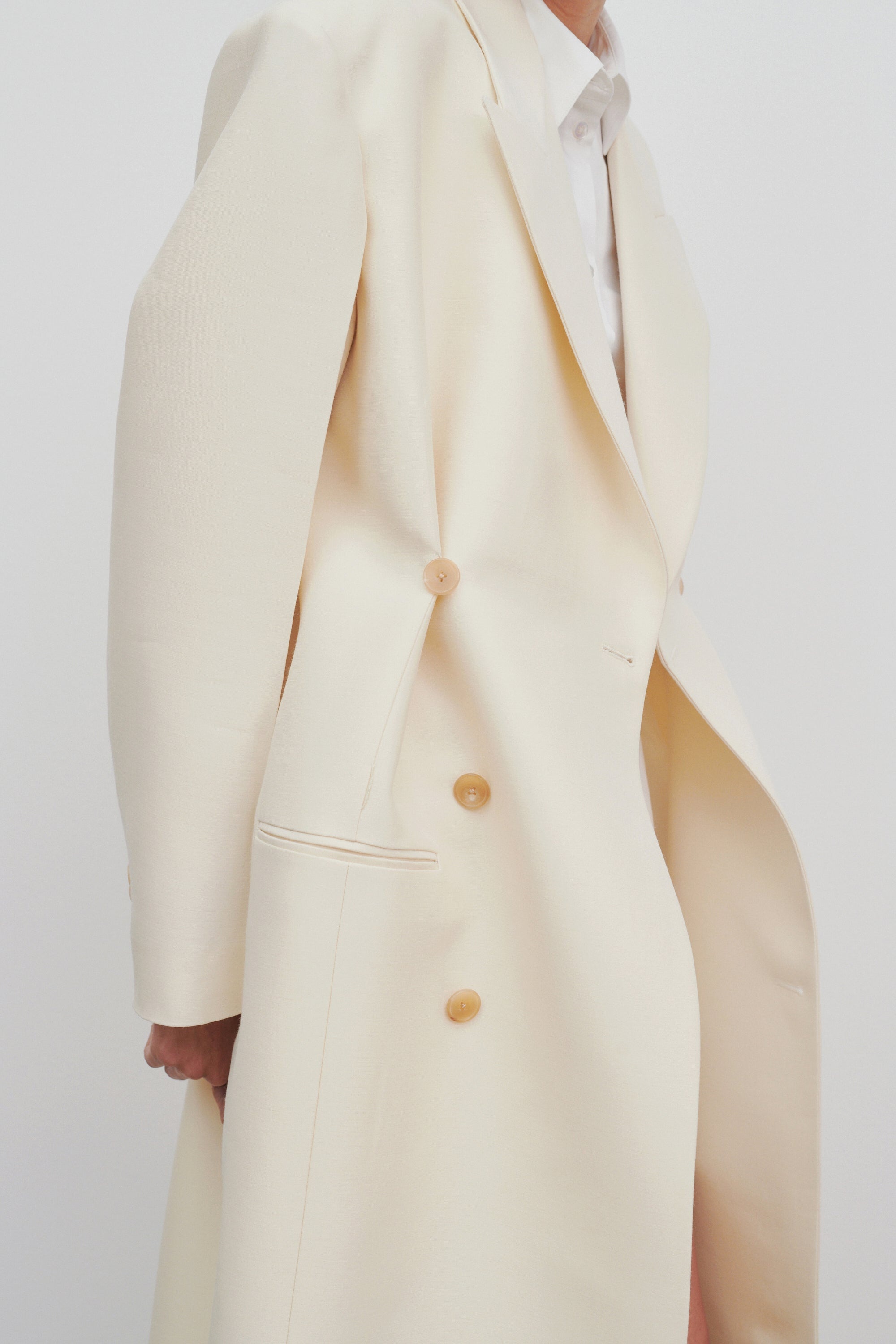 Catena Coat in Wool and Silk - 4