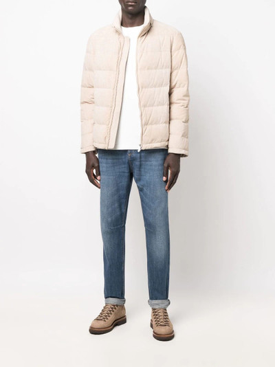 Brunello Cucinelli zip-up padded jacket outlook