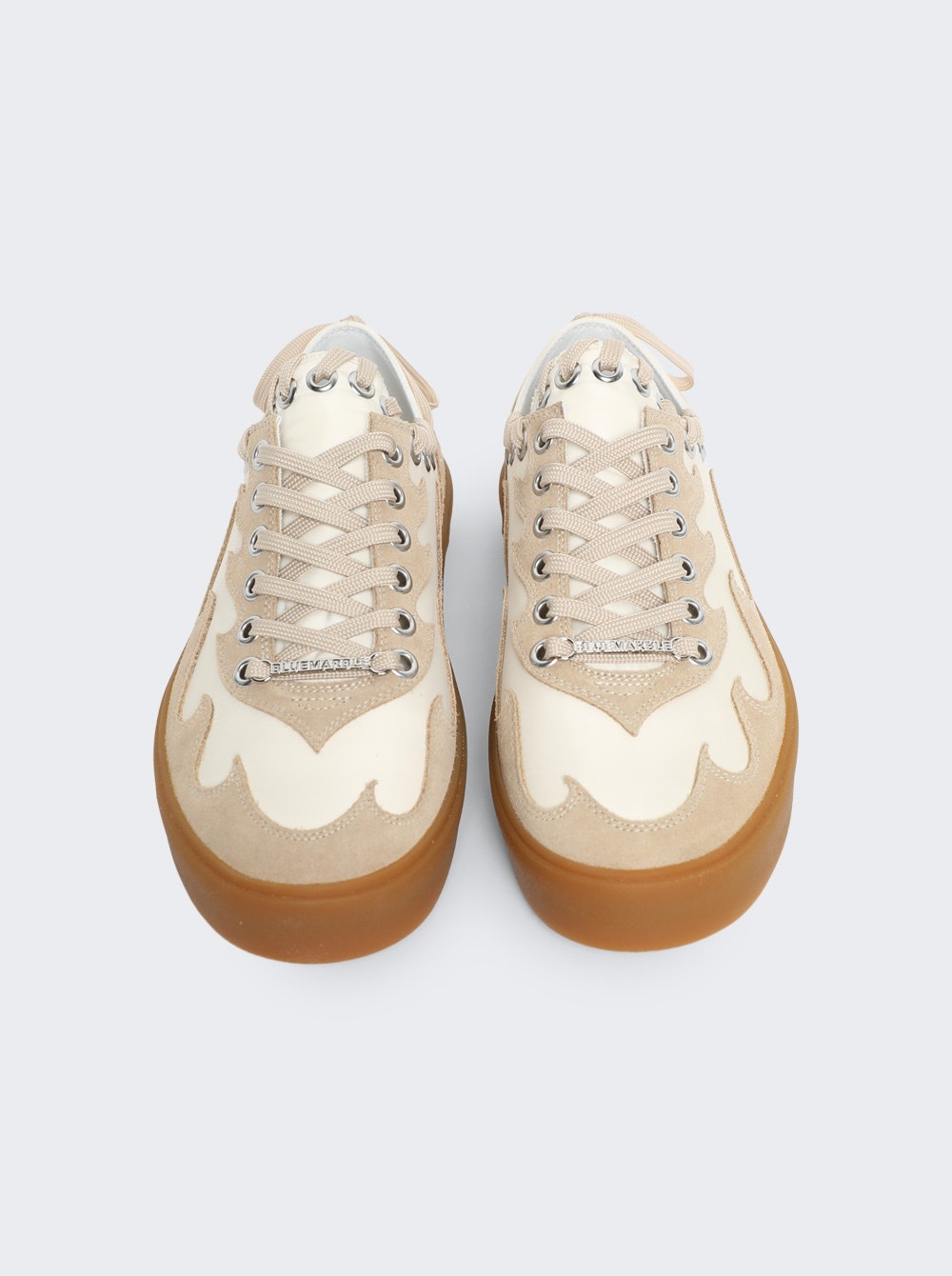 Kellys Suede Sneakers Beige and Off-White - 4