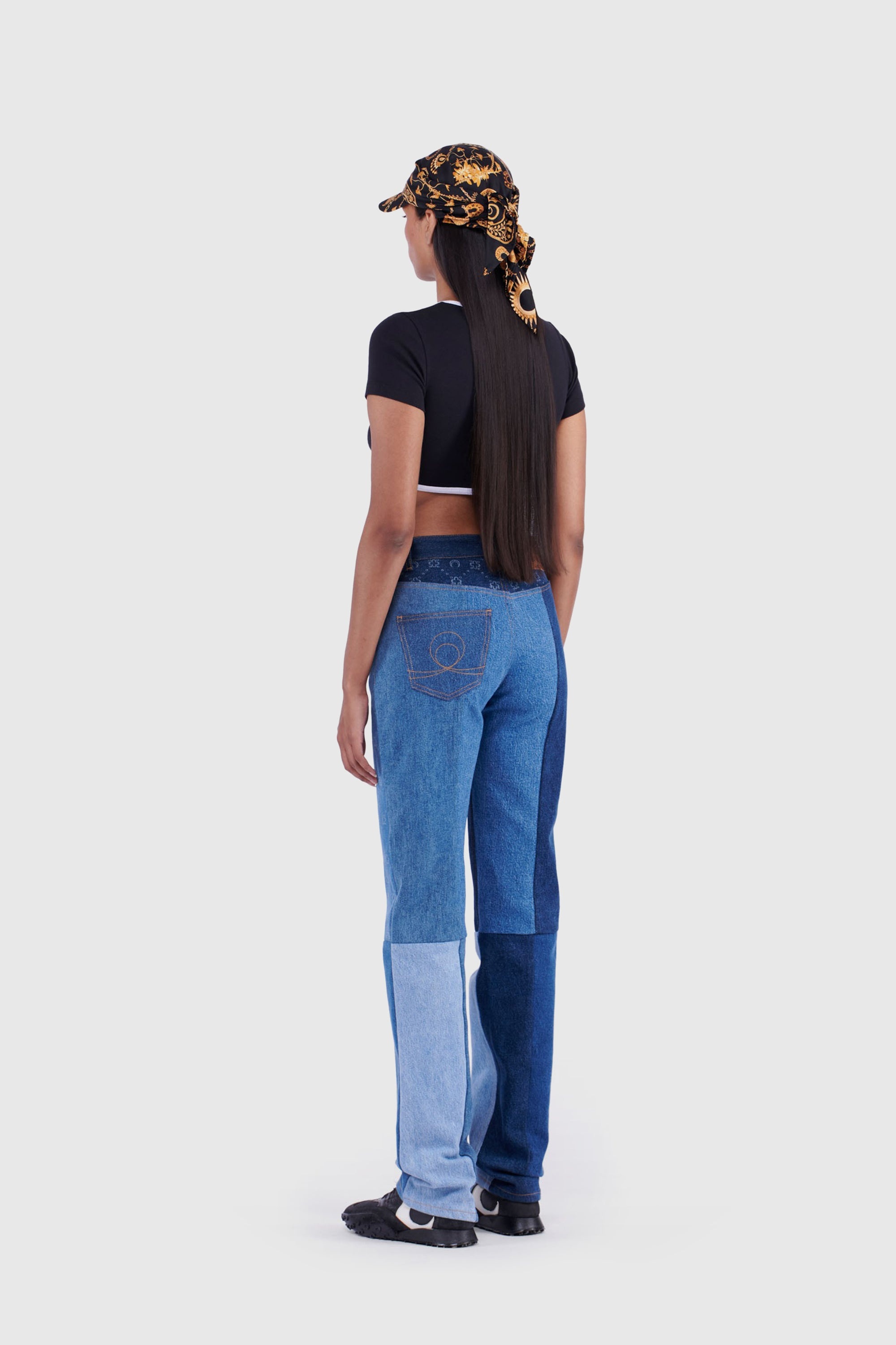 Regenerated Denim Moonogram Straight-Fit Trousers - 3