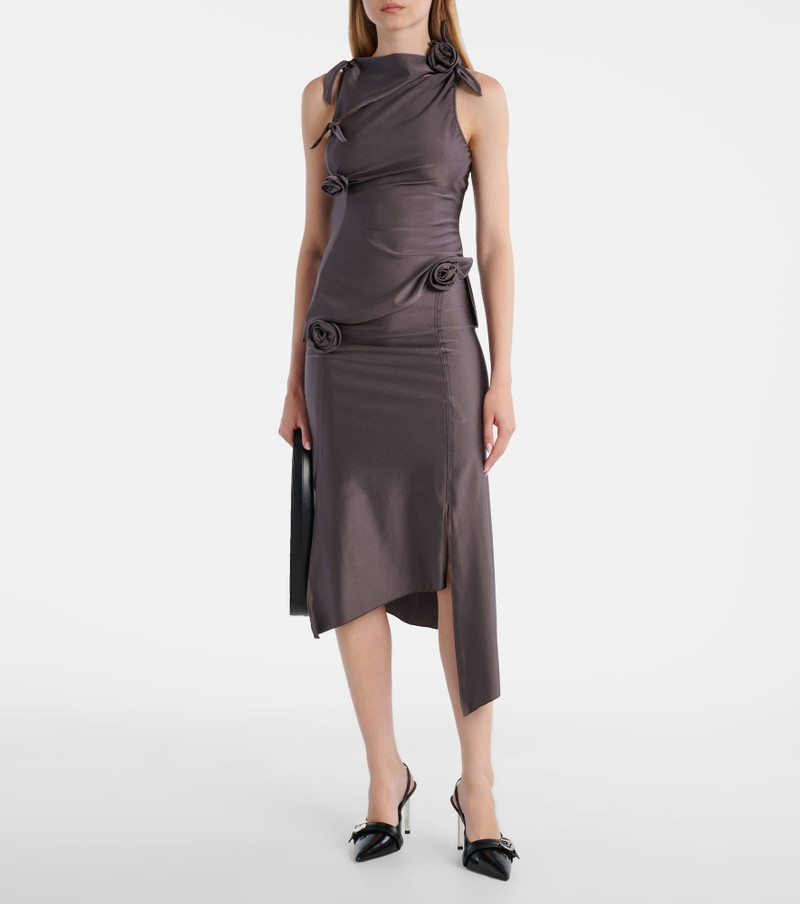 COPERNI Floral-appliqué satin top outlook