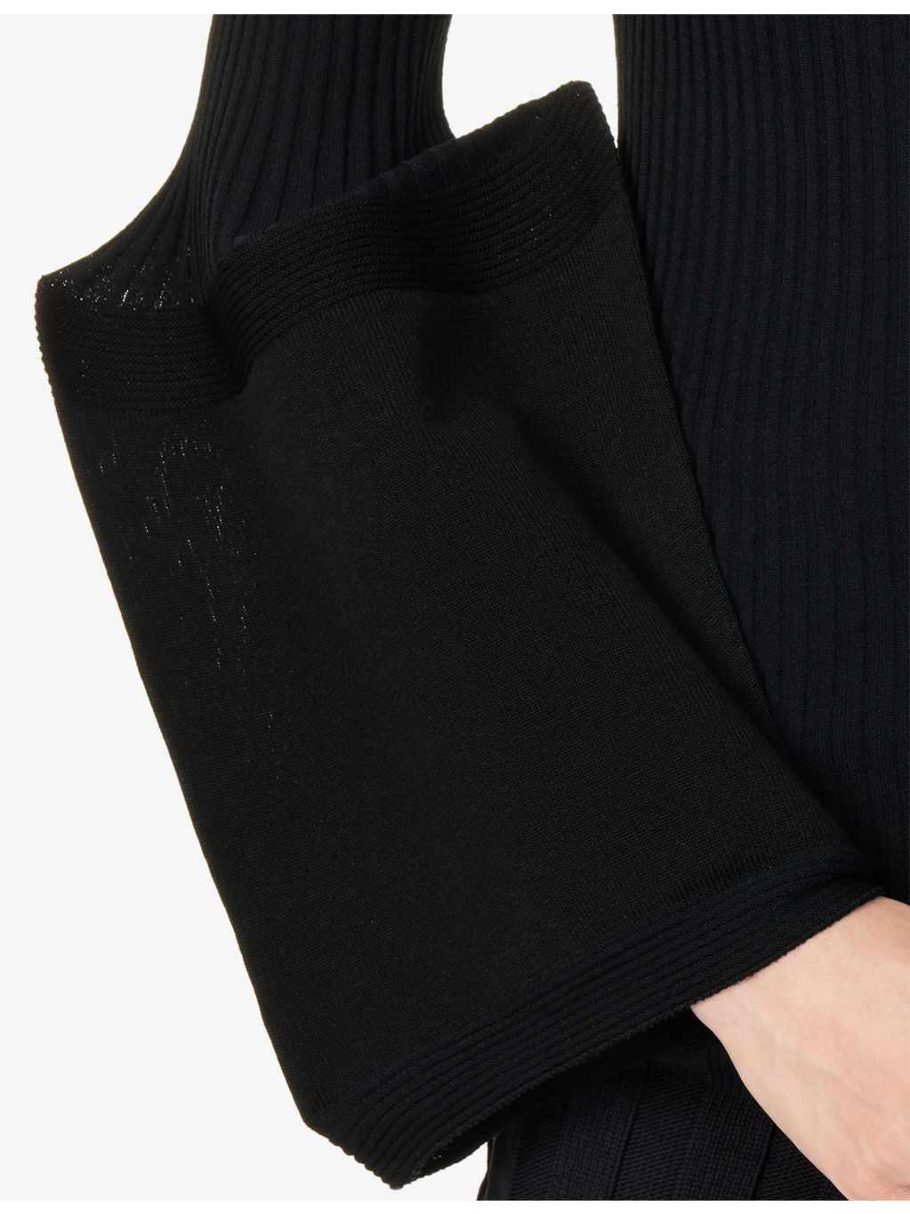 Thin And Thick Long-Sleeves Knitted Top - 6