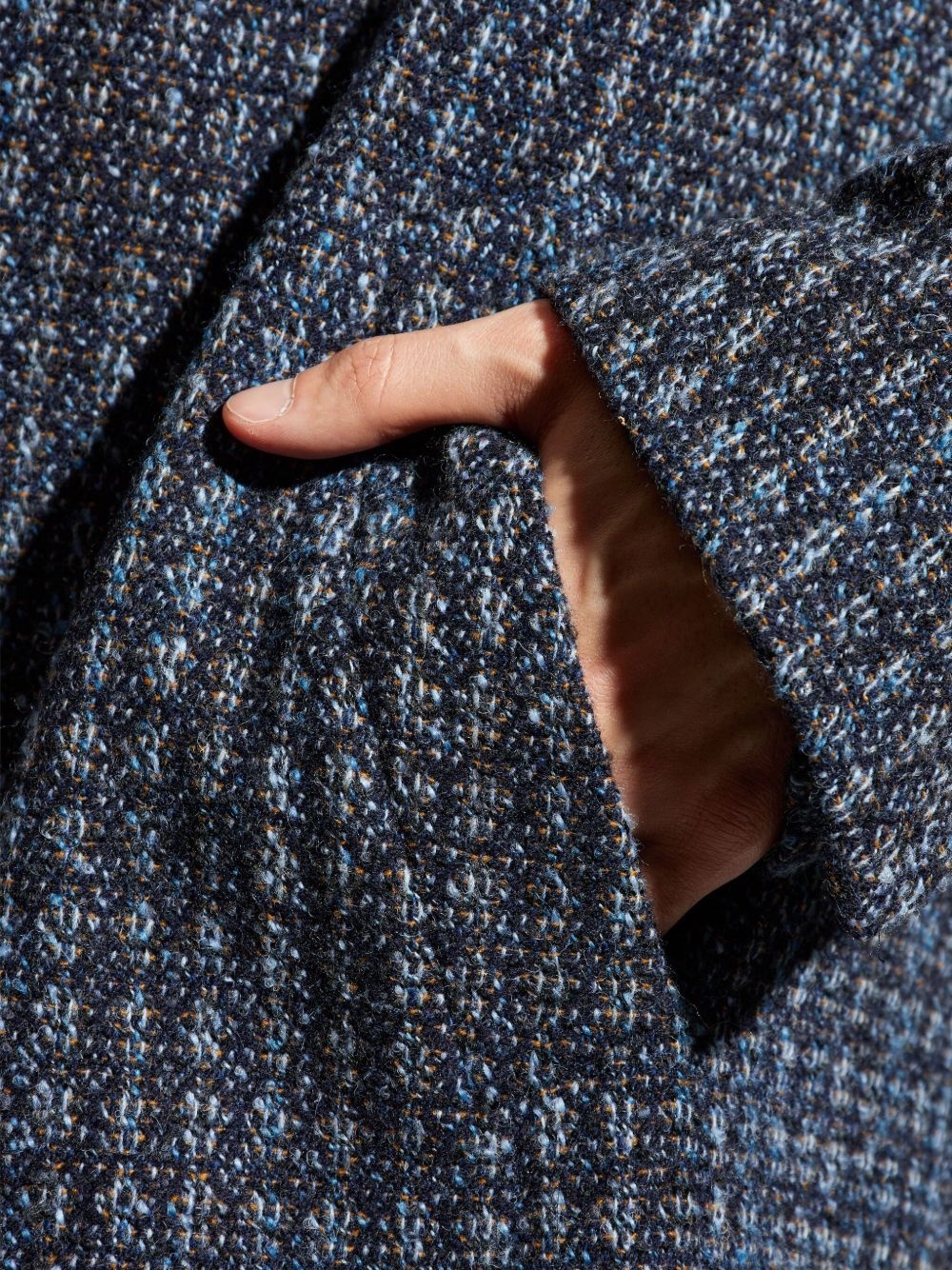 textured wool coat - 5