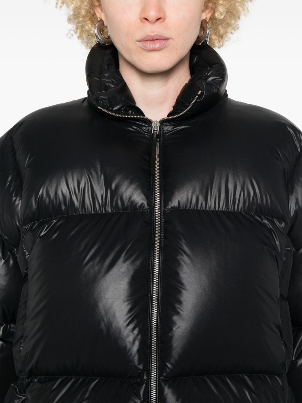 zip-up puffer jacket - 5