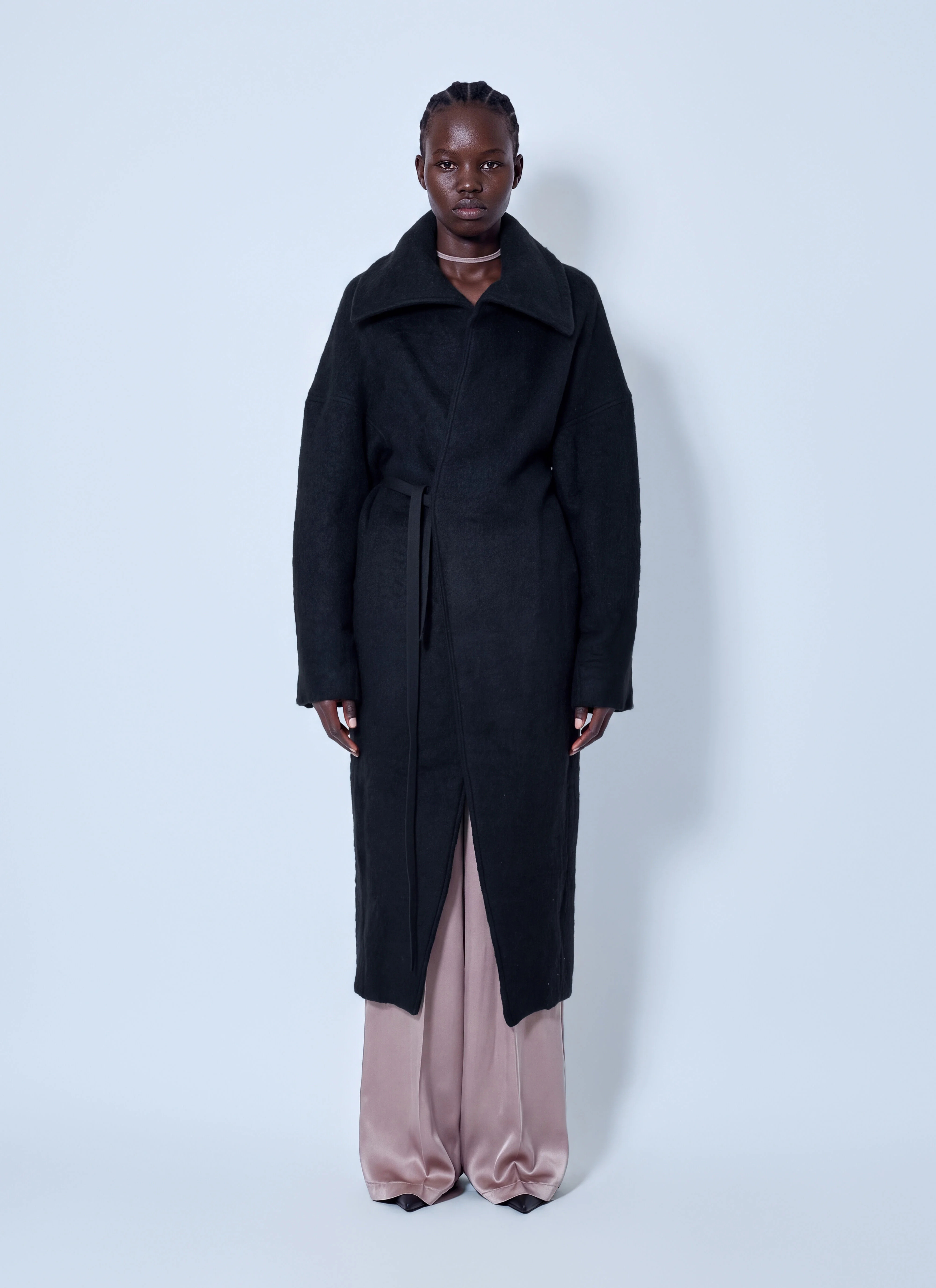 Dracucollar Belted Coat - 1