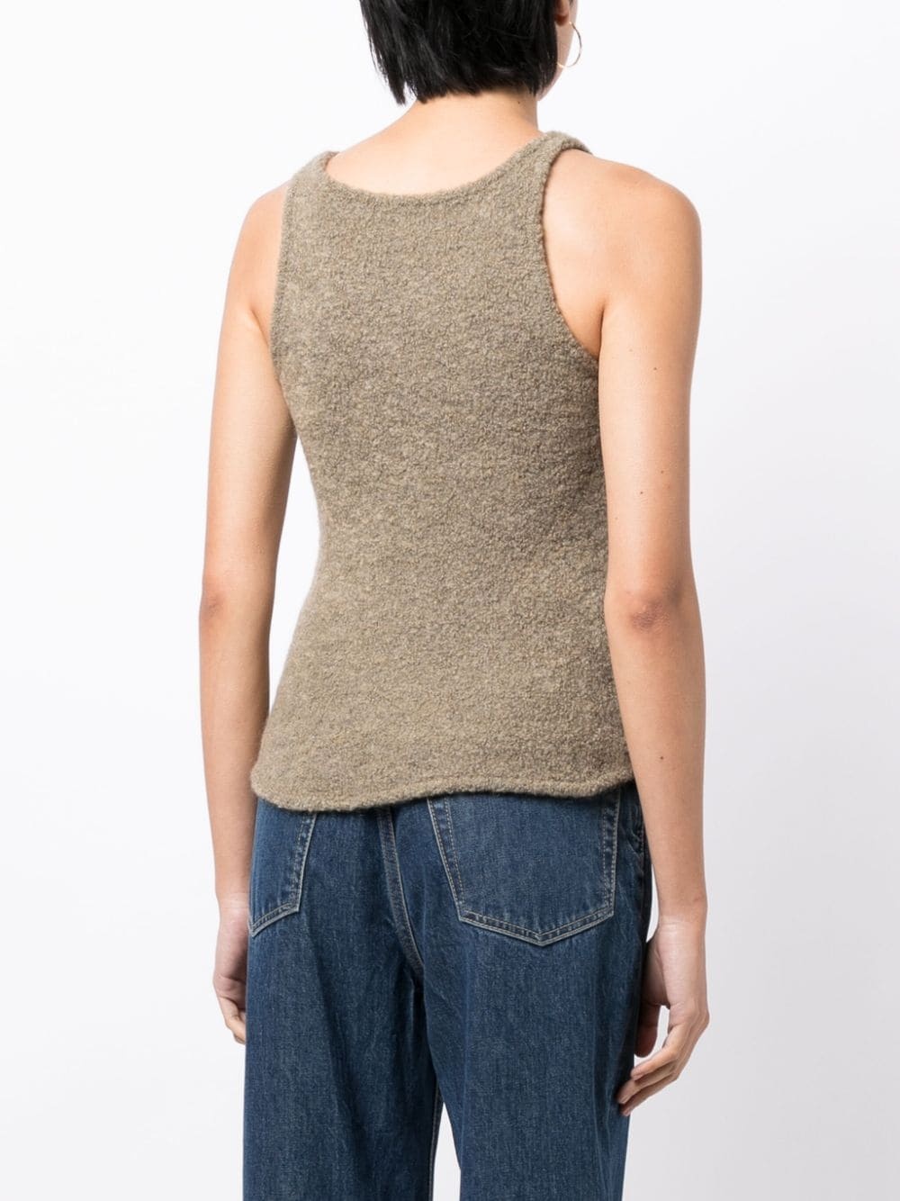 sleeveless fleece knitted top - 4