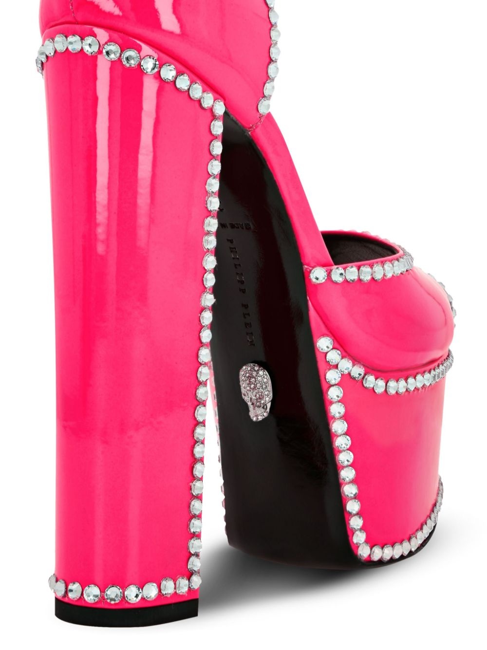 crystal-embellished leather sandals - 4