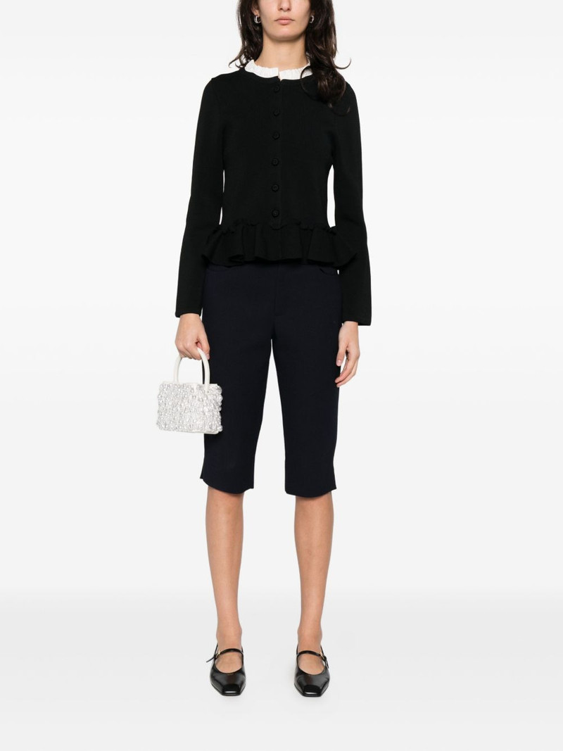 Sandro ruffled detachable collar cardigan outlook