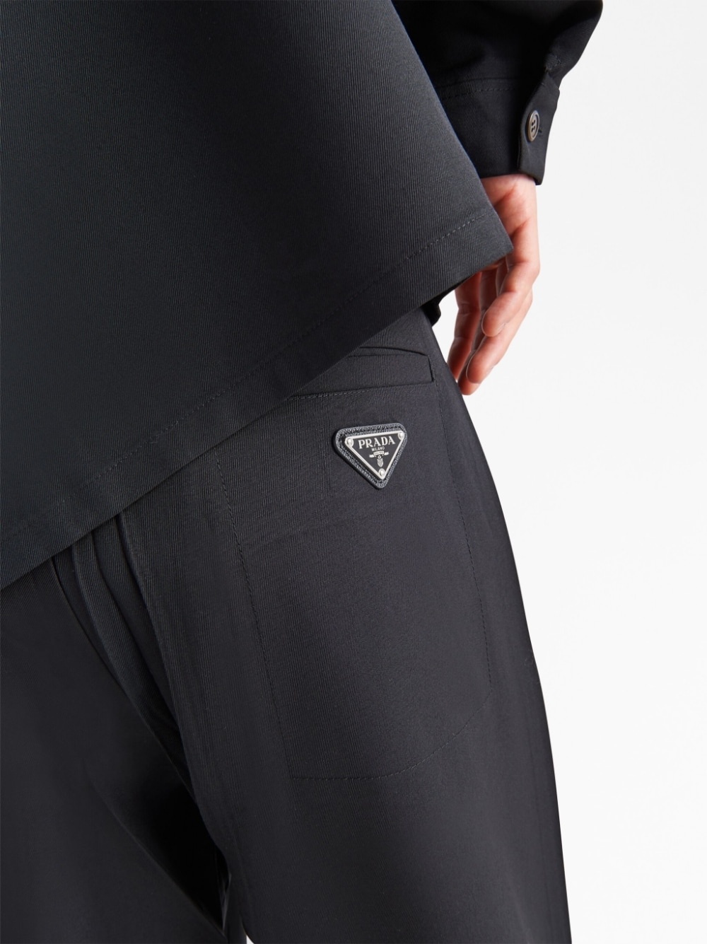triangle-logo straight trousers - 5