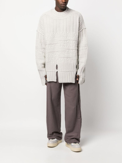 A-COLD-WALL* panelled-texture wool jumper outlook