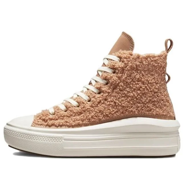 (WMNS) Converse Chuck Taylor All Star Move Platform High 'Sherpa - Champagne Tan' A04259C - 1