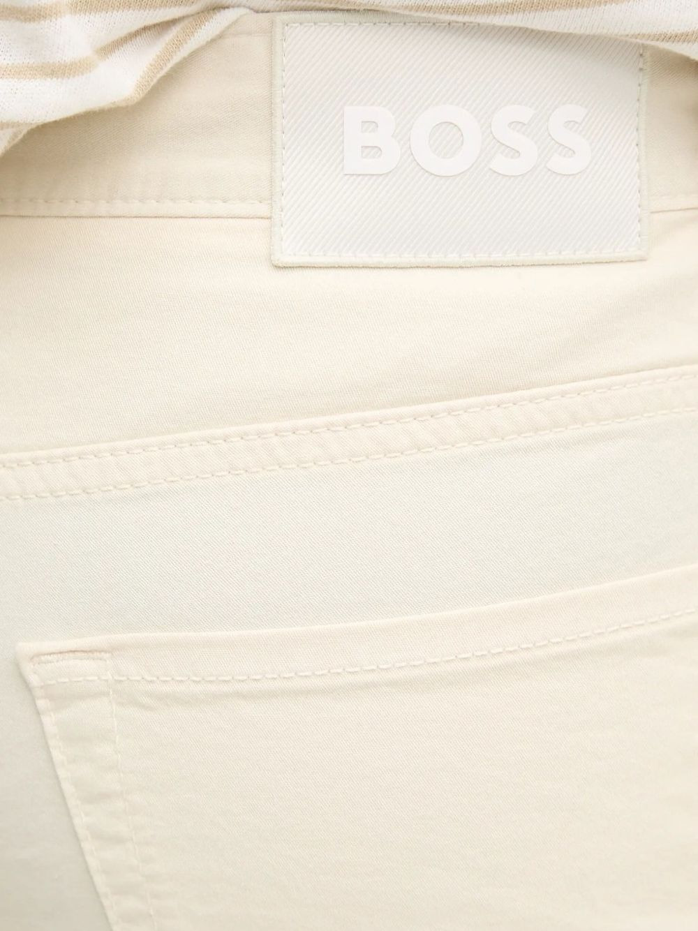 logo-patch straight-leg trousers - 3