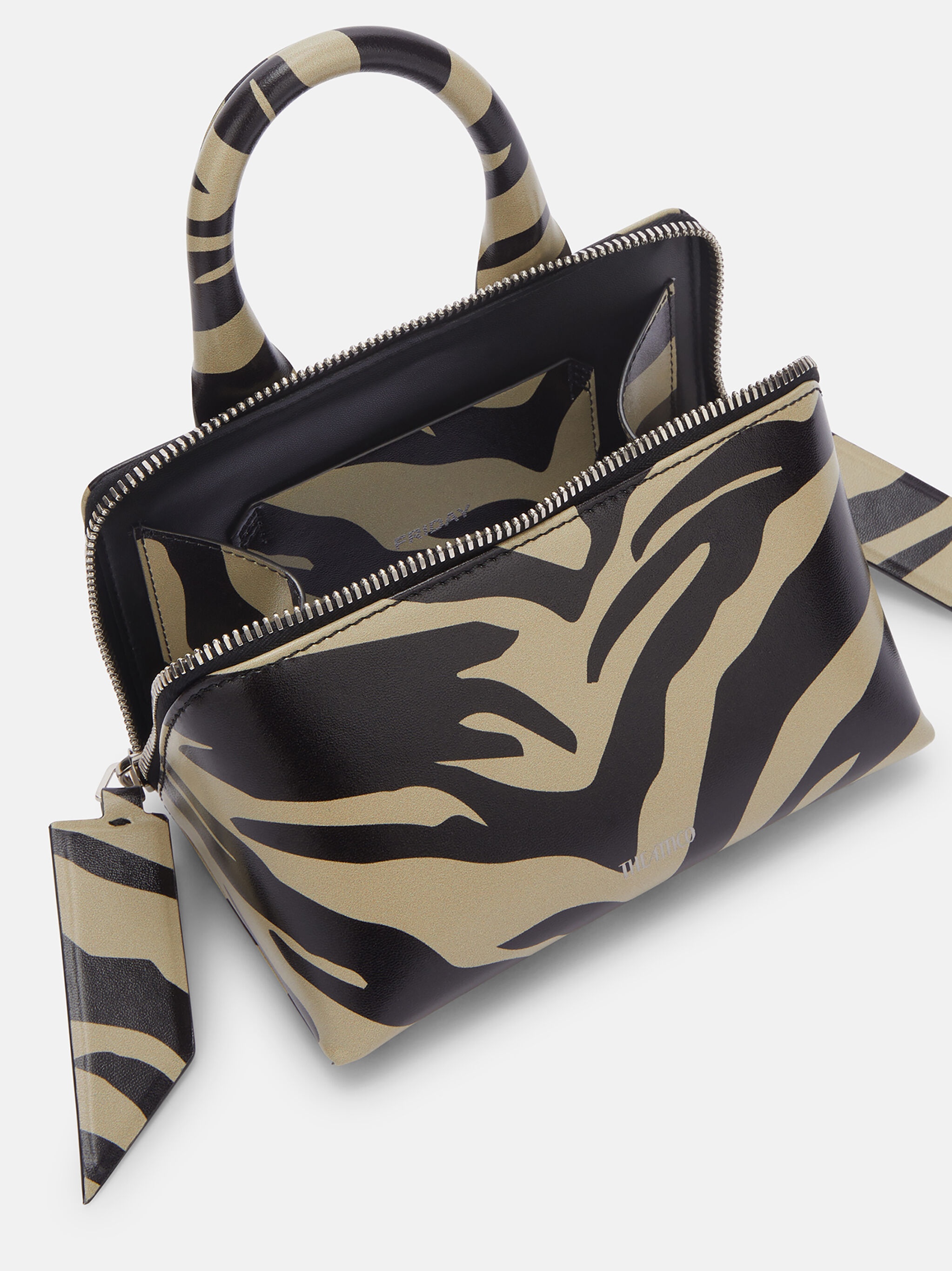 ''FRIDAY'' BLACK AND SAFARI MINI HANDBAG - 4