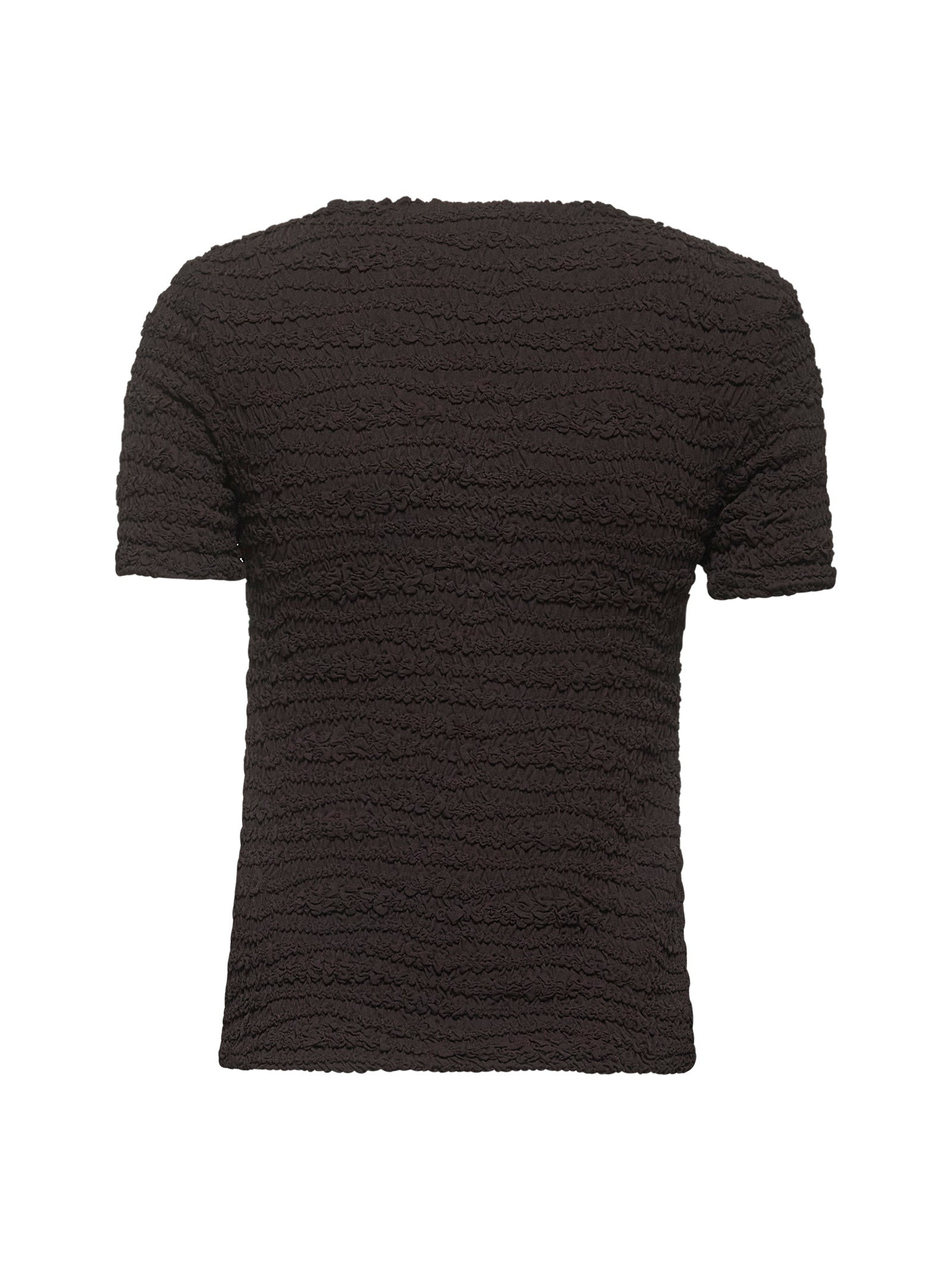 Brown embroidered crepe jersey T-shirt - 2