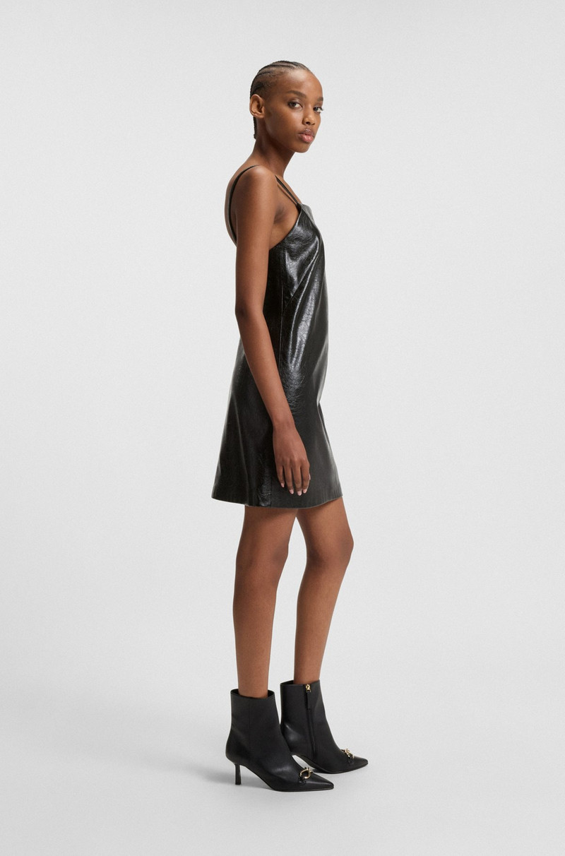 STRAPPY MINI DRESS IN FAUX LEATHER 와 EMBOSSED PATTERN 3