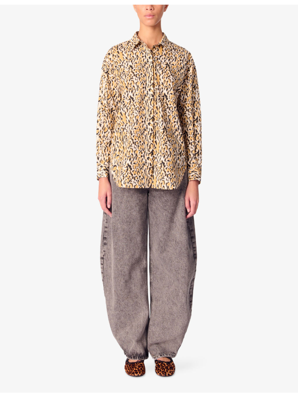 Leopard-Print Long-Sleeved Cotton Shirt - 2