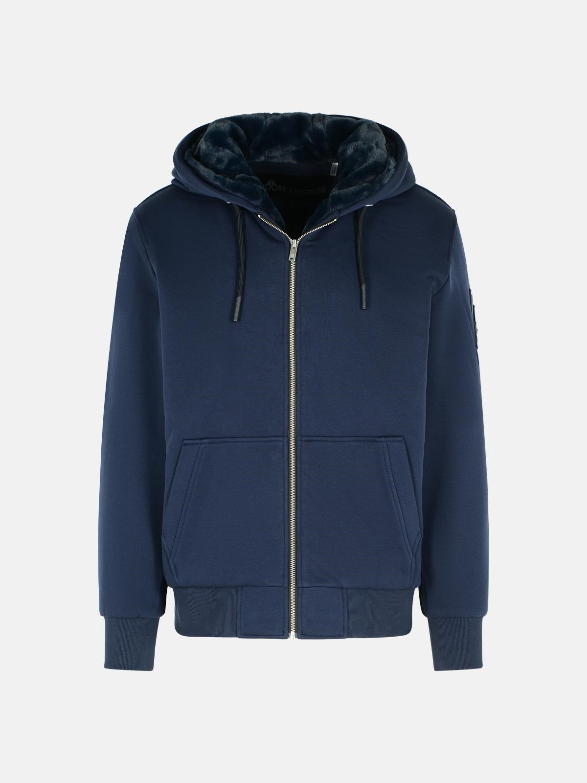 'BUNNY' NAVY COTTON BLEND SWEATSHIRT - 1