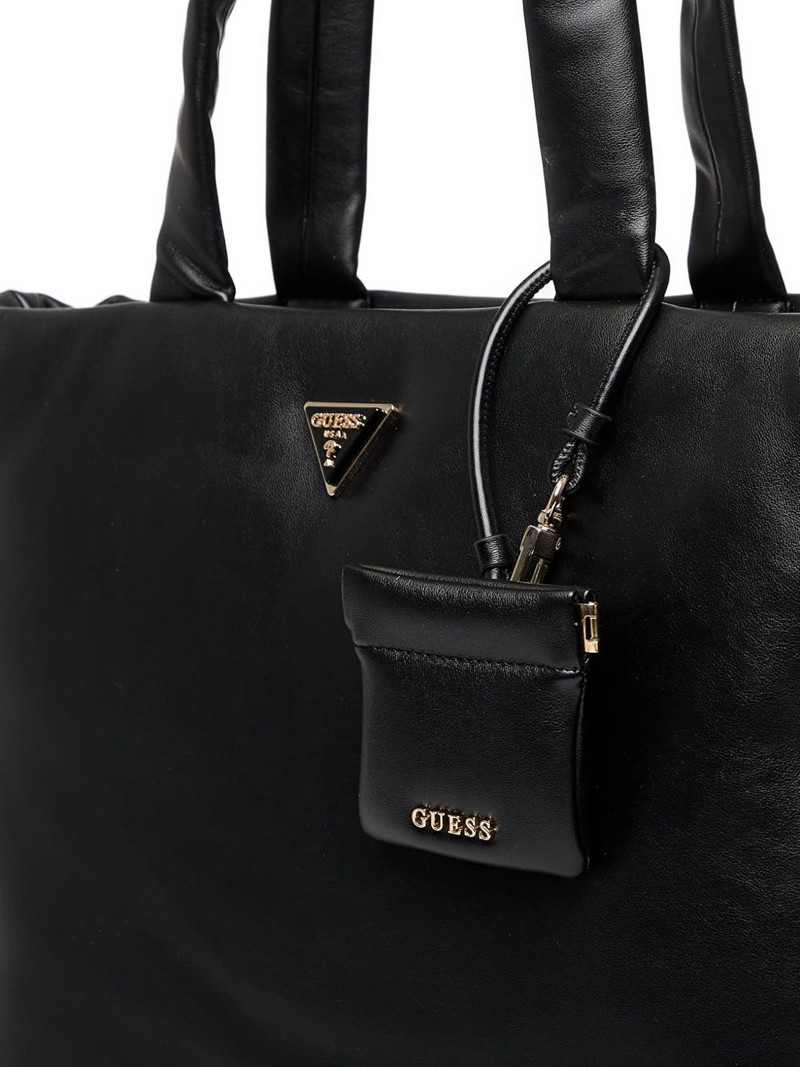logo-plaque padded tote bag 4