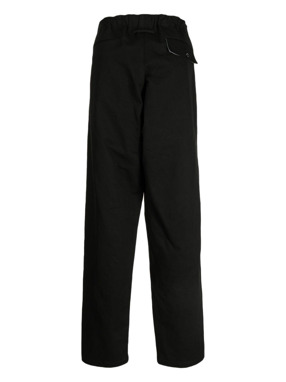 cotton-linen straight-leg trousers - 2