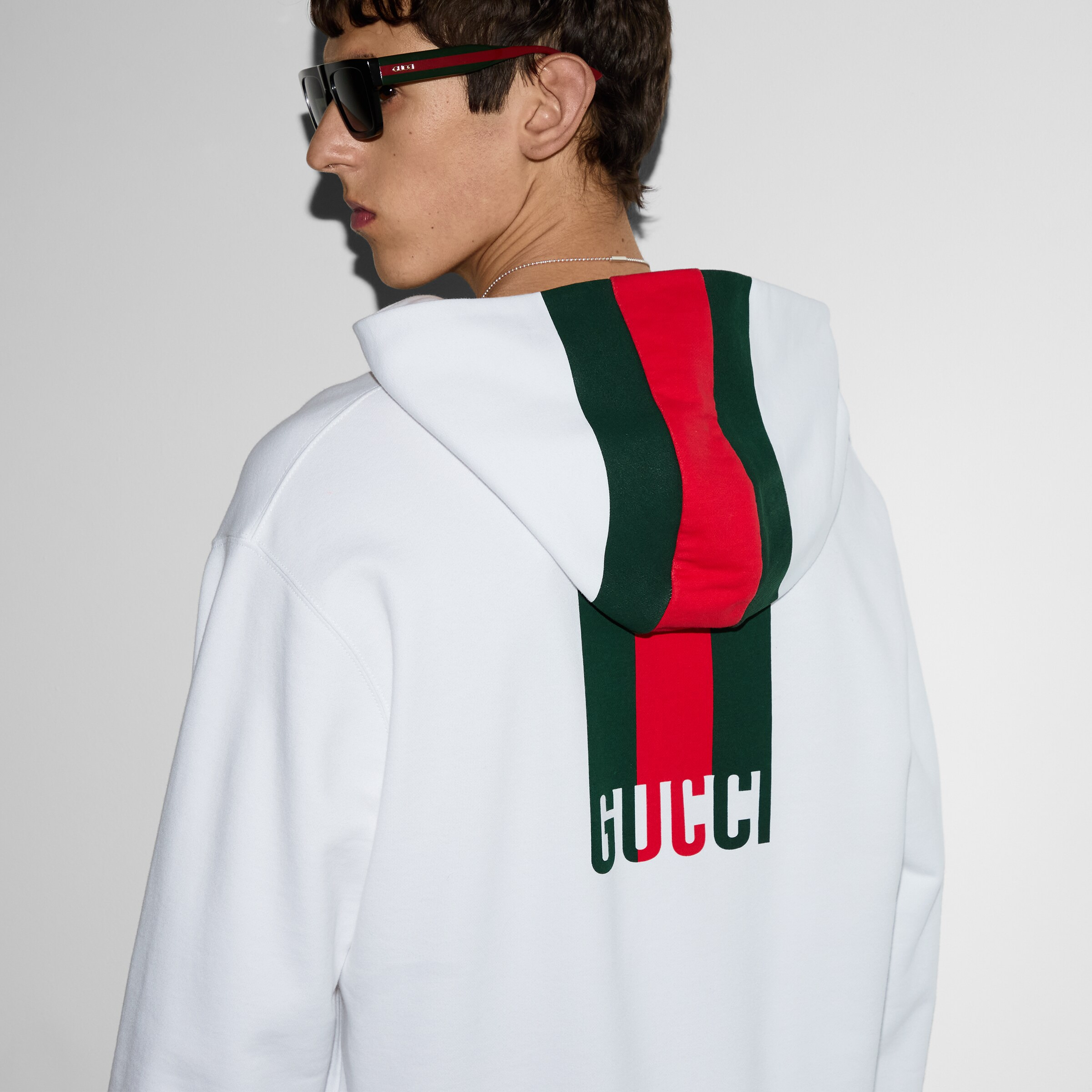 Cotton jersey sweatshirt with Web - 5