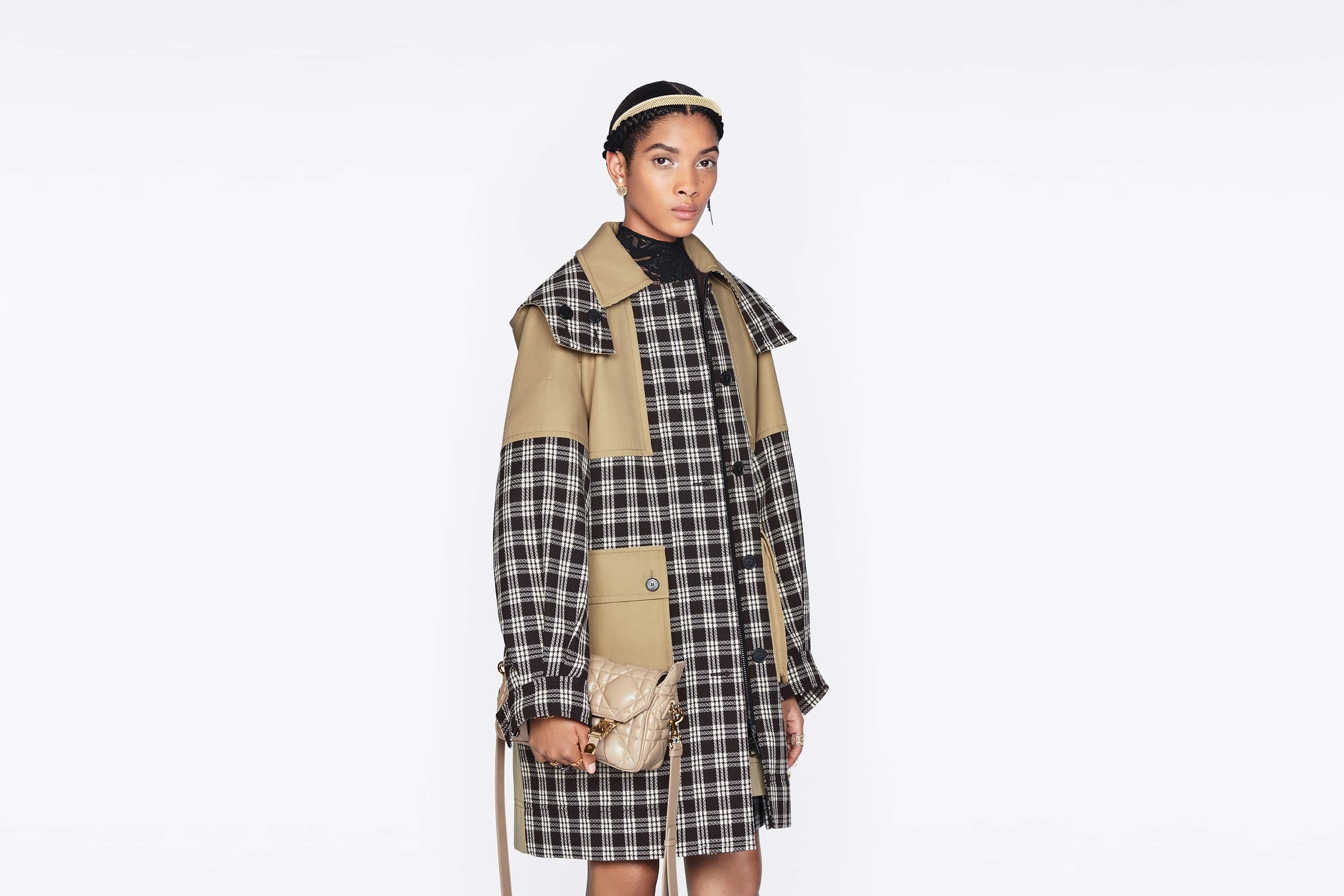 Hooded Coat with Belt - 6