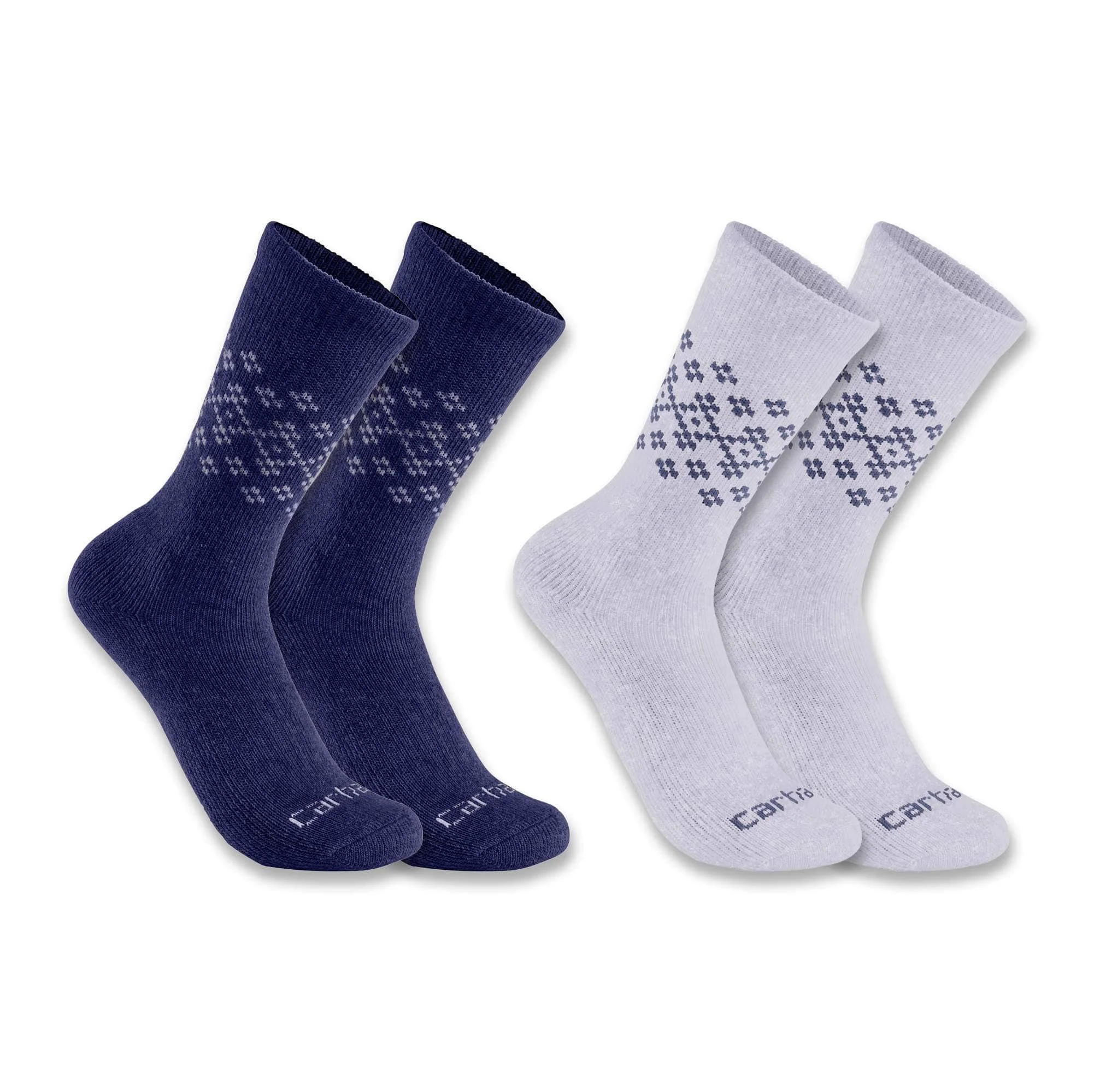 Women's Midweight Synthetic-Wool Blend Fairisle Crew Sock 2-Pack - 1