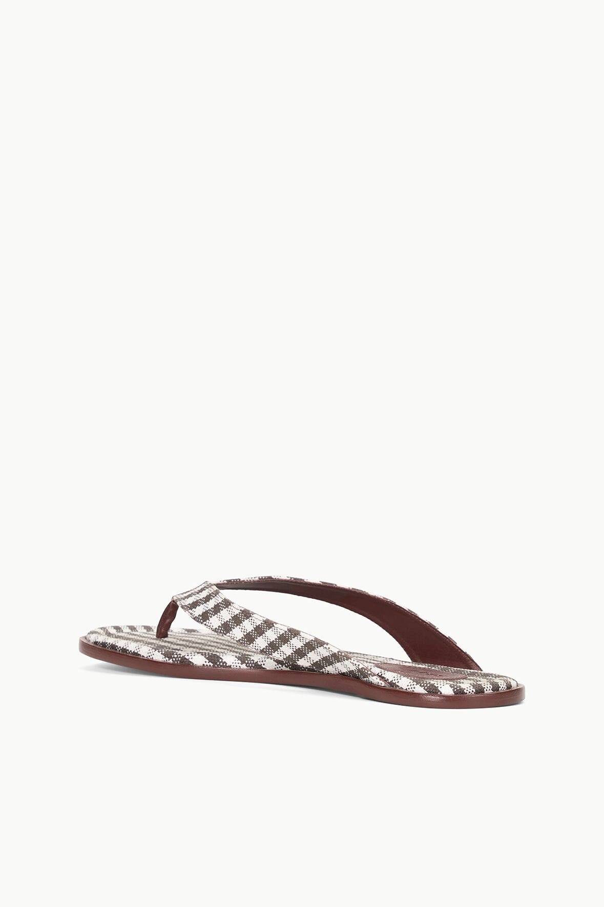 STAUD DANTE THONG DARK CHOCOLATE MICRO CHECK - 6