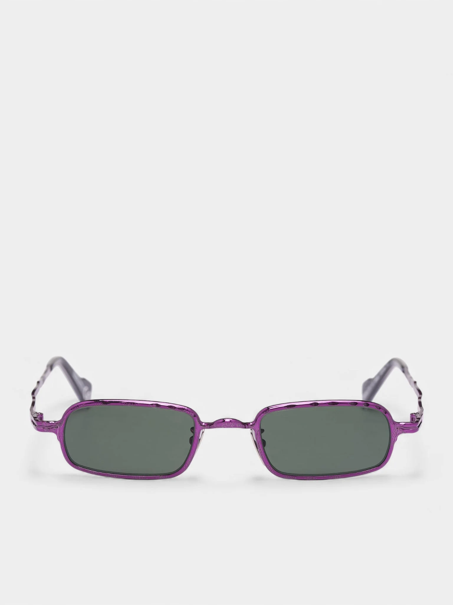 Z18 Red Rectangular Metal Sunglasses - 1