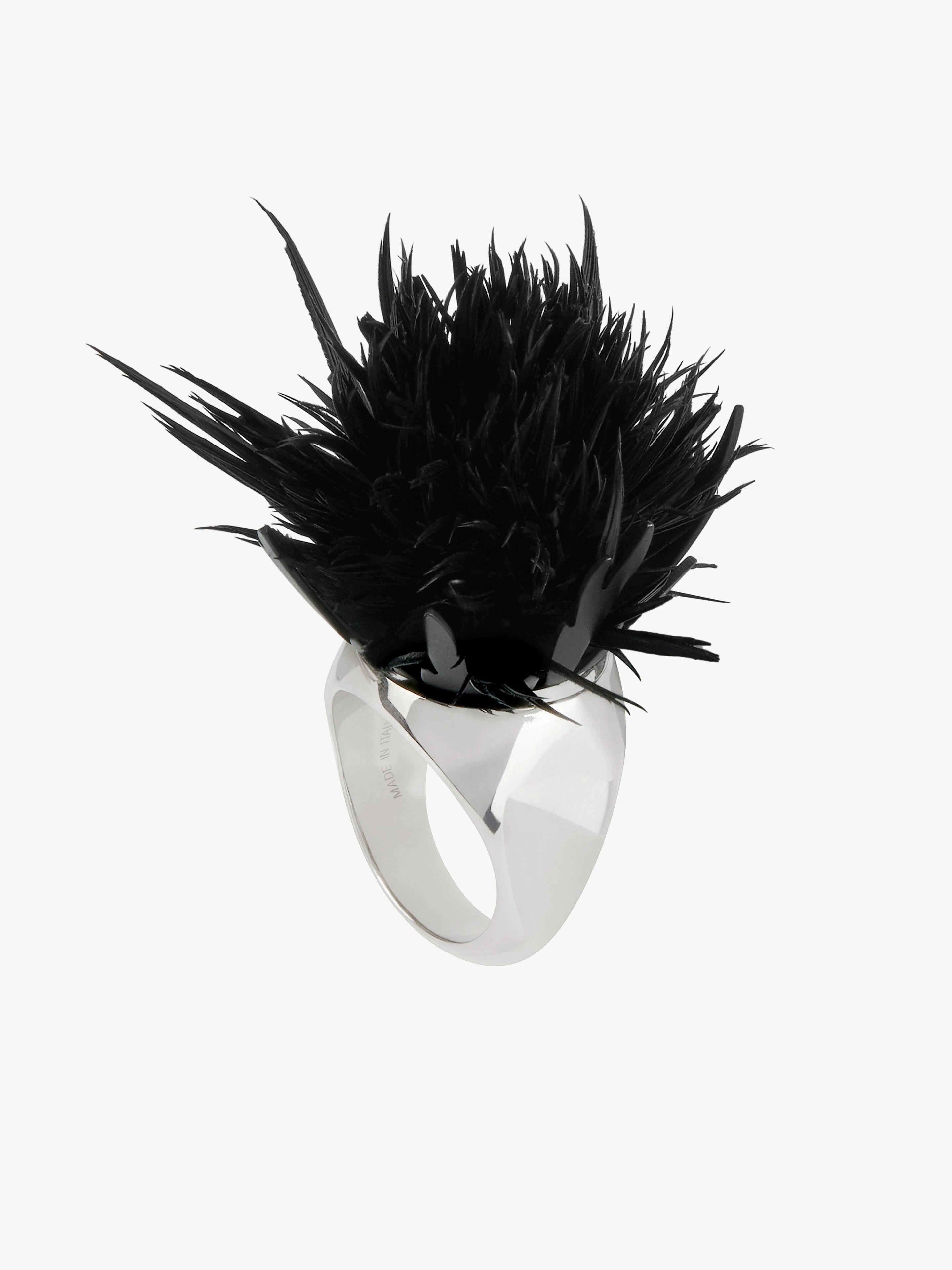 THISTLE RING WITH FEATHERS - 5