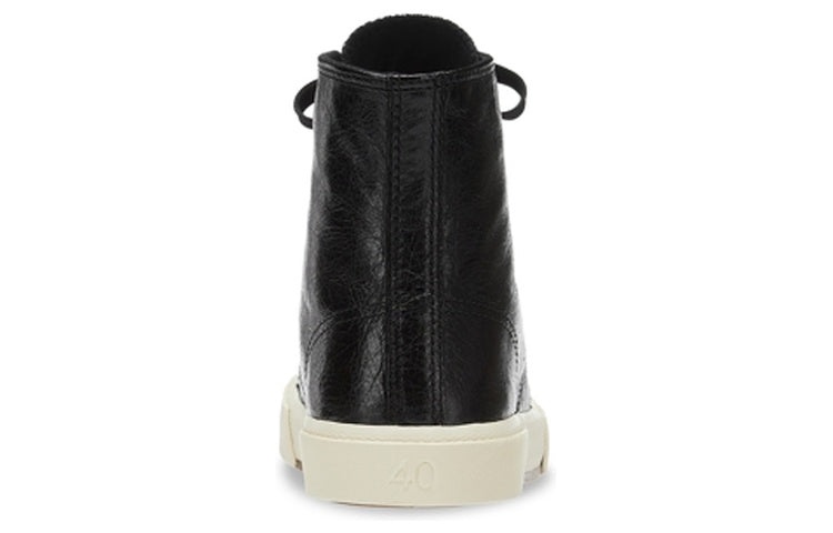 (WMNS) Balenciaga Paris High Top Sneakers 'Black Leather and White Rubber' 688756W3RCA1090 - 6