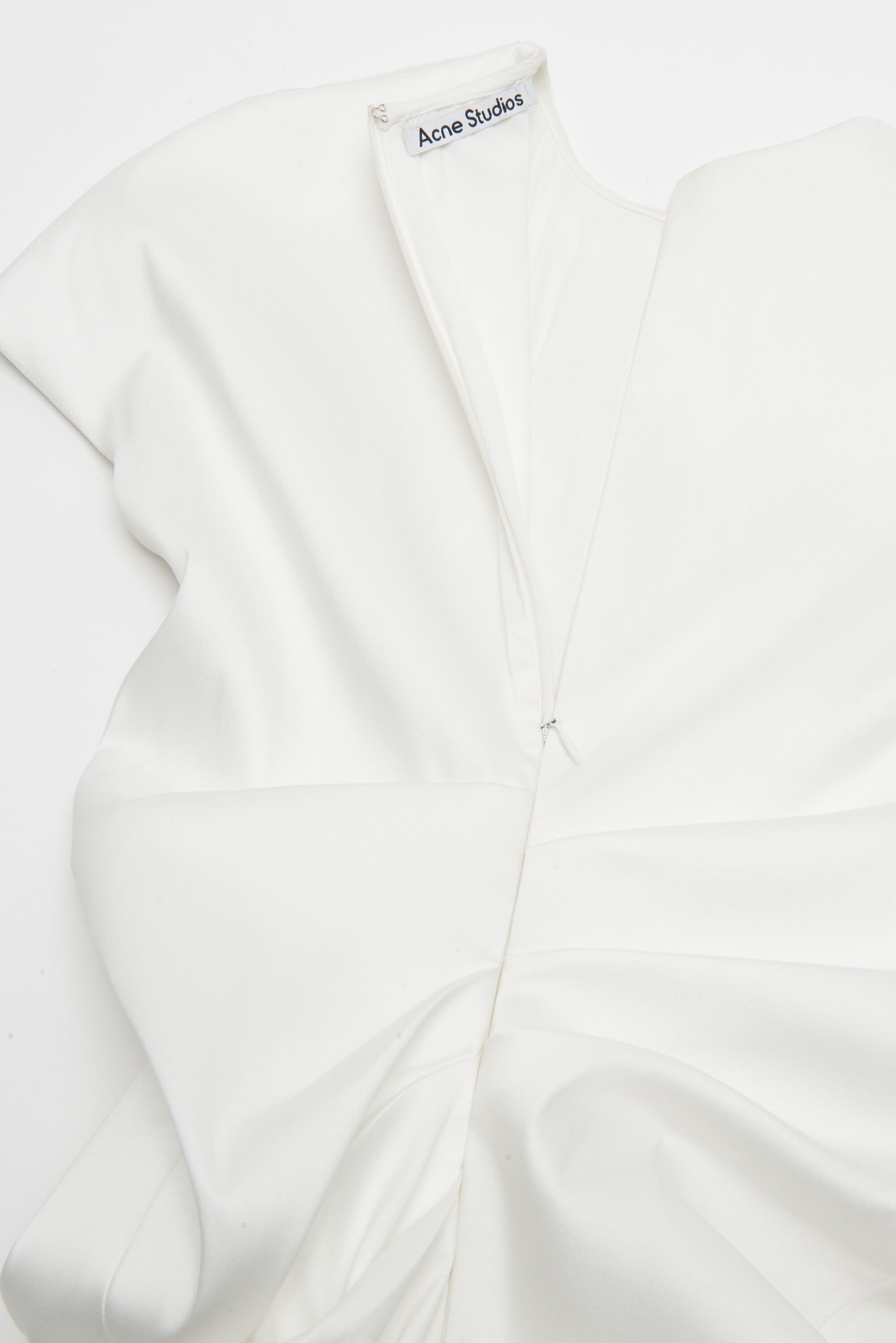 Draped t-shirt dress - Optic White - 6