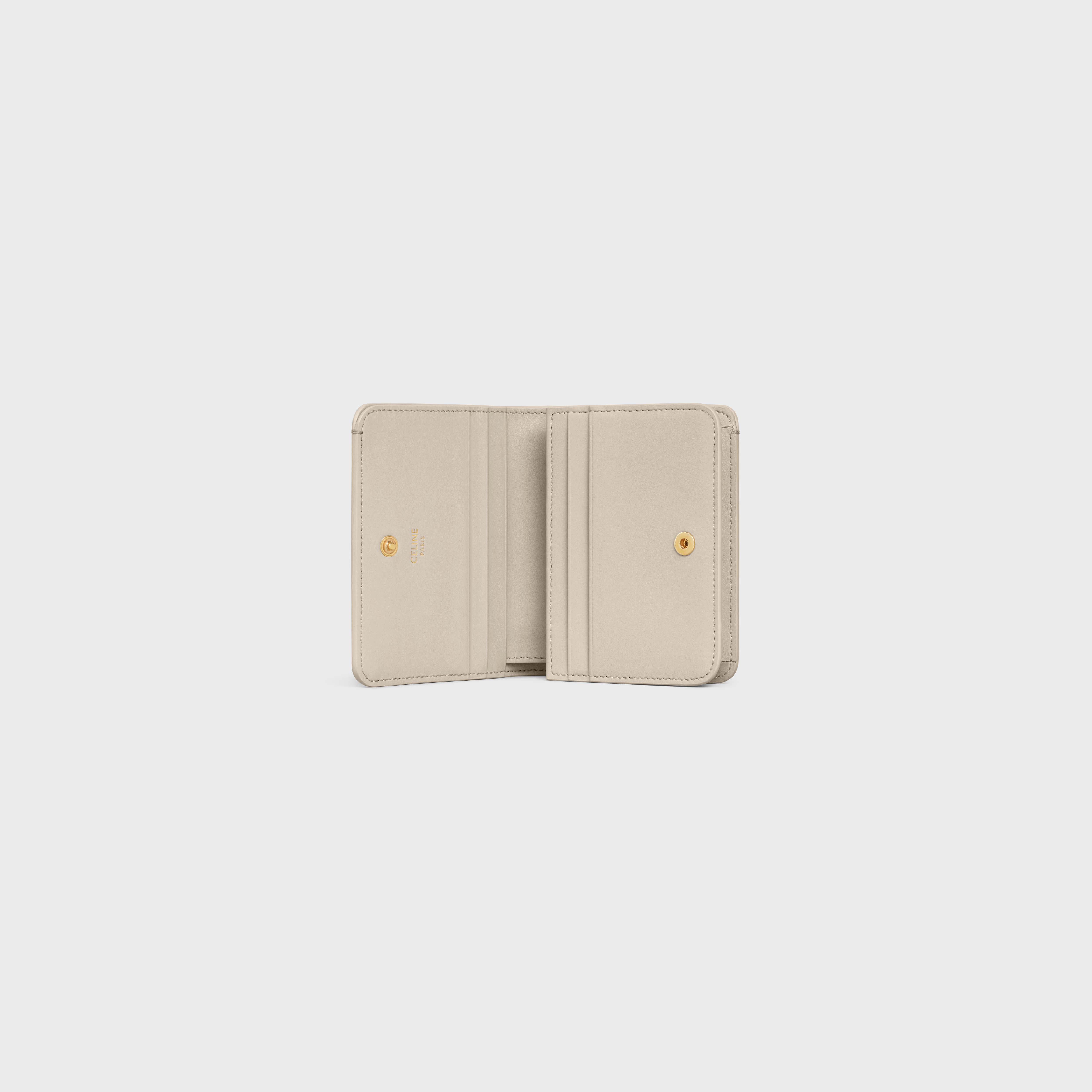 TRIOMPHE COMPACT WALLET in Shiny calfskin - 4