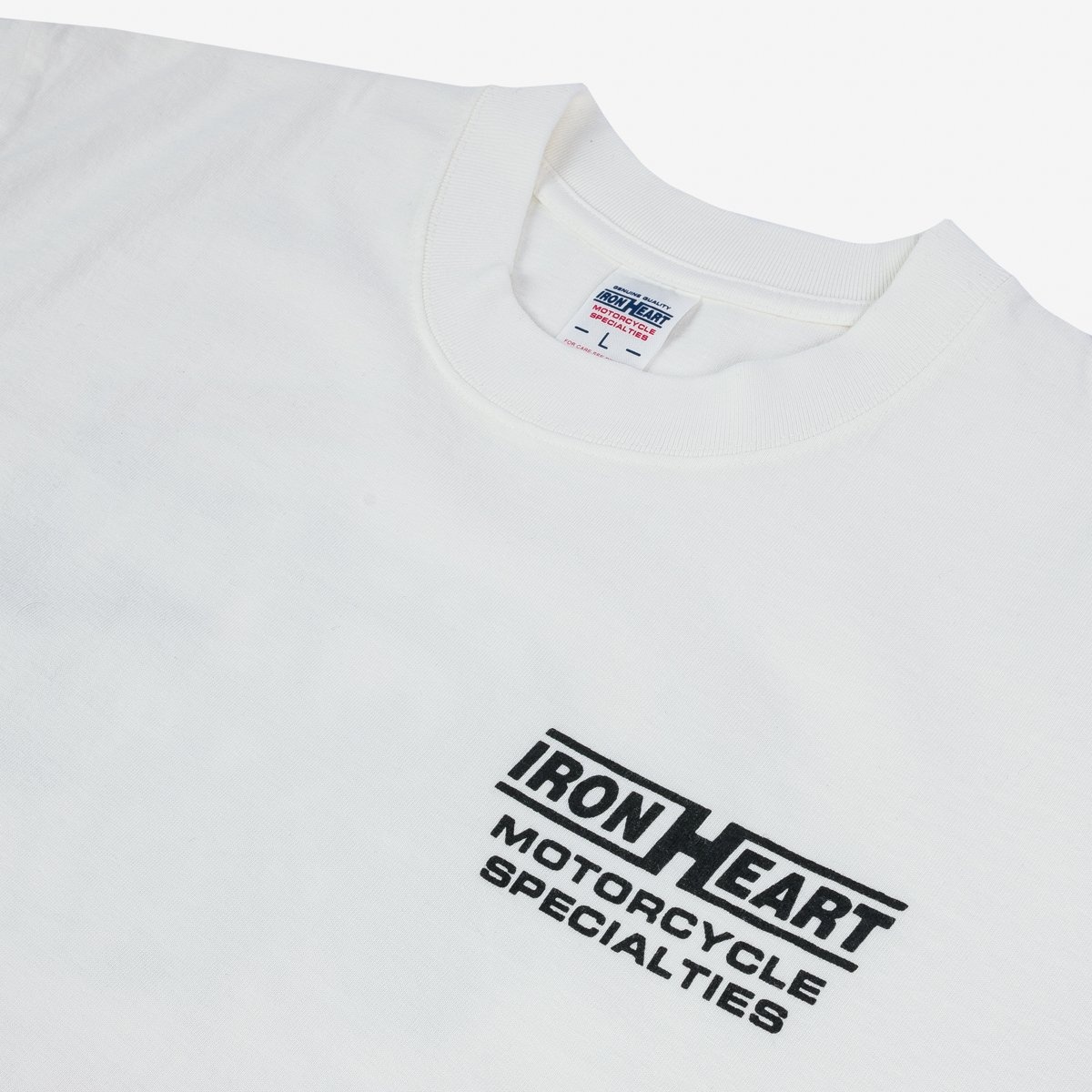 IHPT-2302-WHT 7.5oz Printed Loopwheel Crew Neck T-Shirt - White - 8