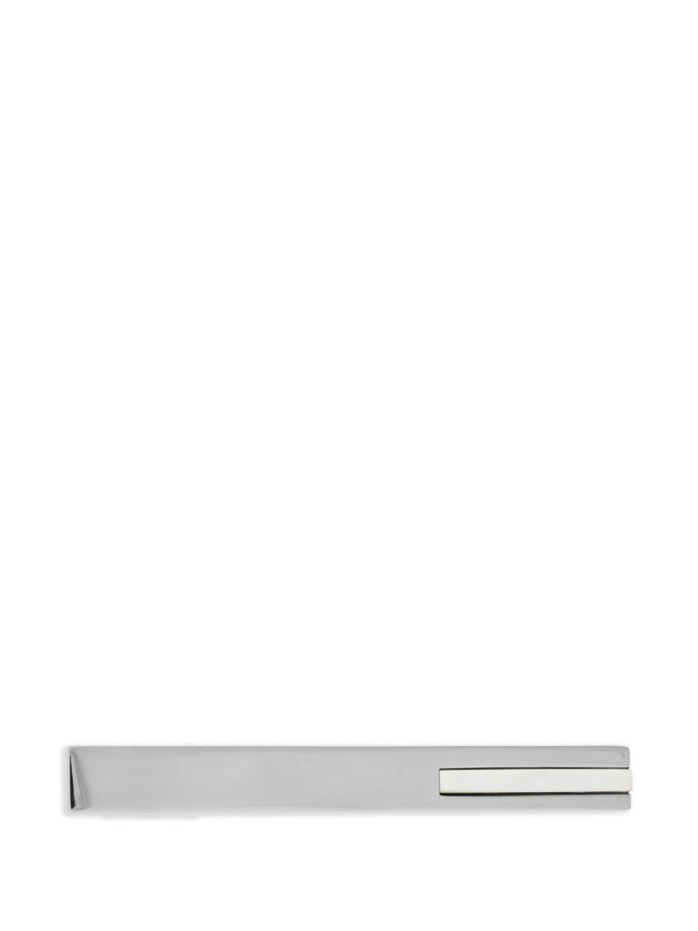 platinum-plated rectangular tie bar - 1