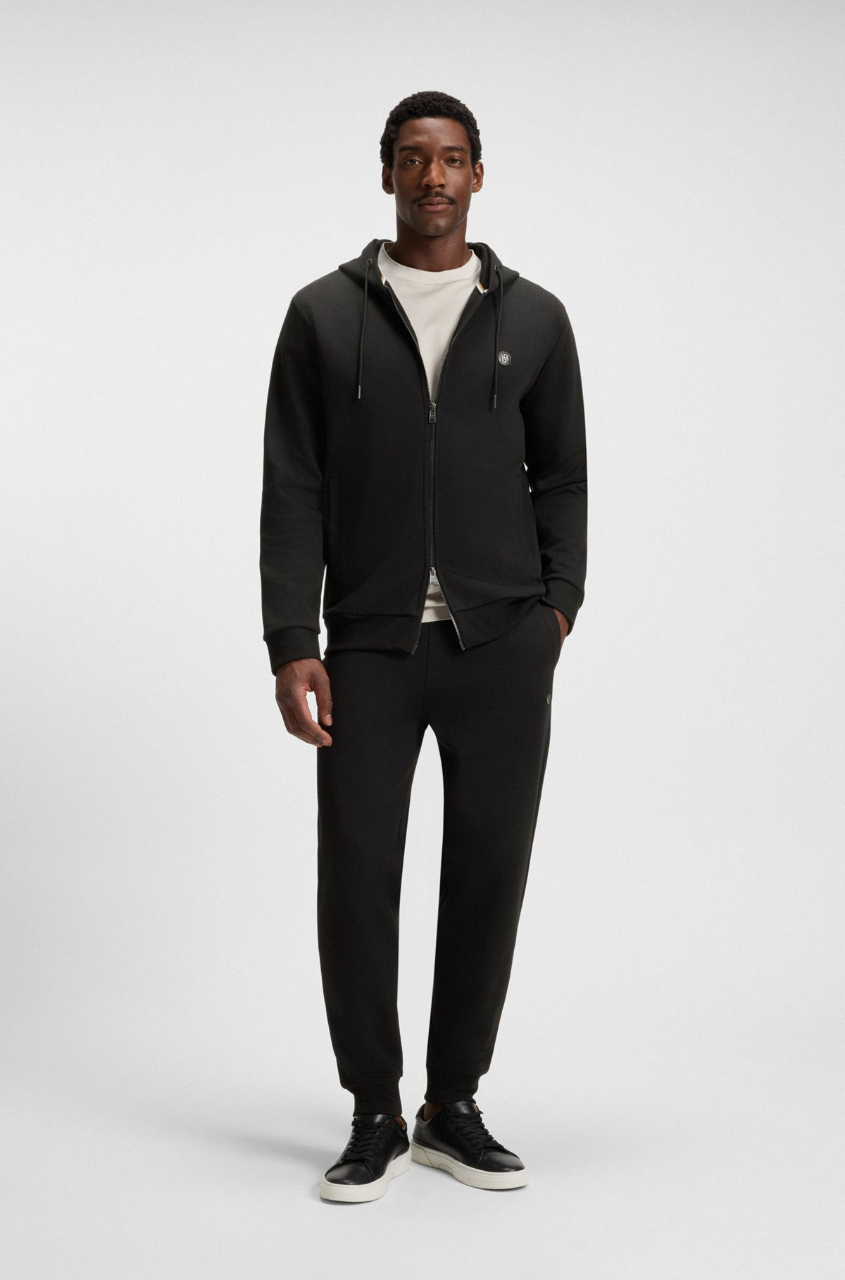 TRACKSUIT BOTTOMS WITH METALLIC DOUBLE B MONOGRAM - 4