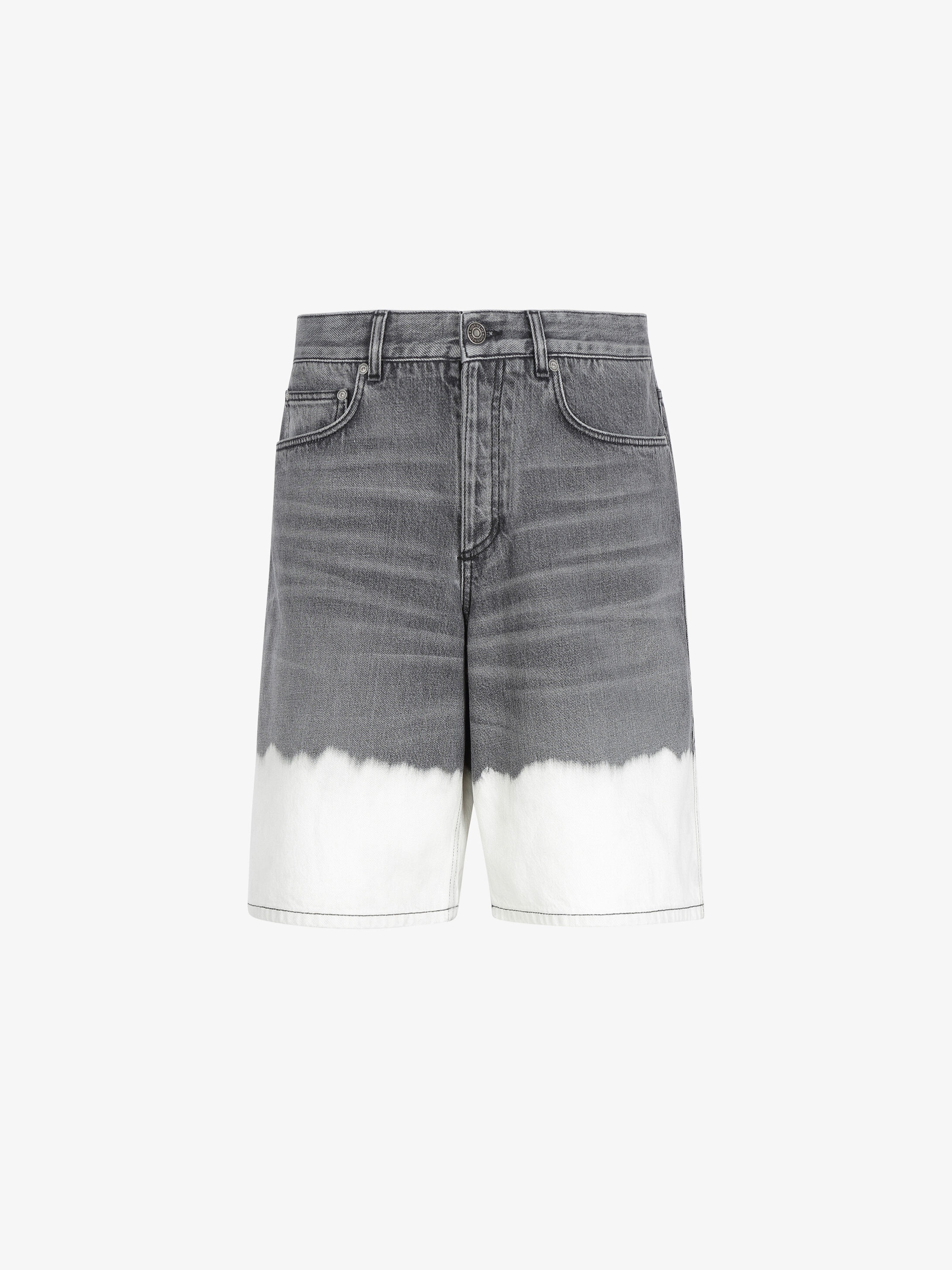 Two tone short pants in denim - 1