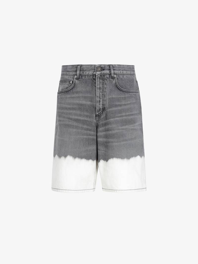 Two tone short pants in denim 1