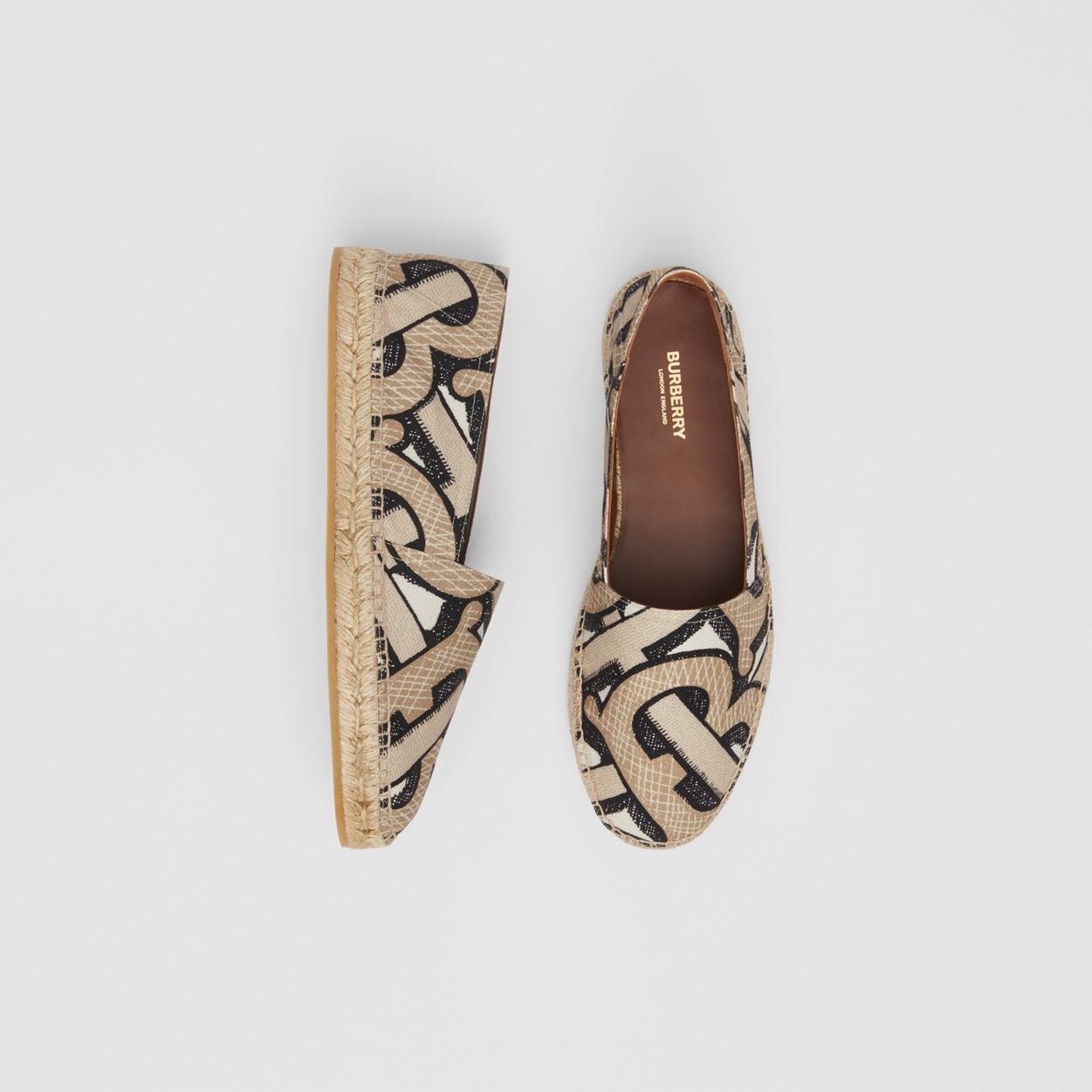 Monogram Print Cotton Canvas Espadrilles - 2